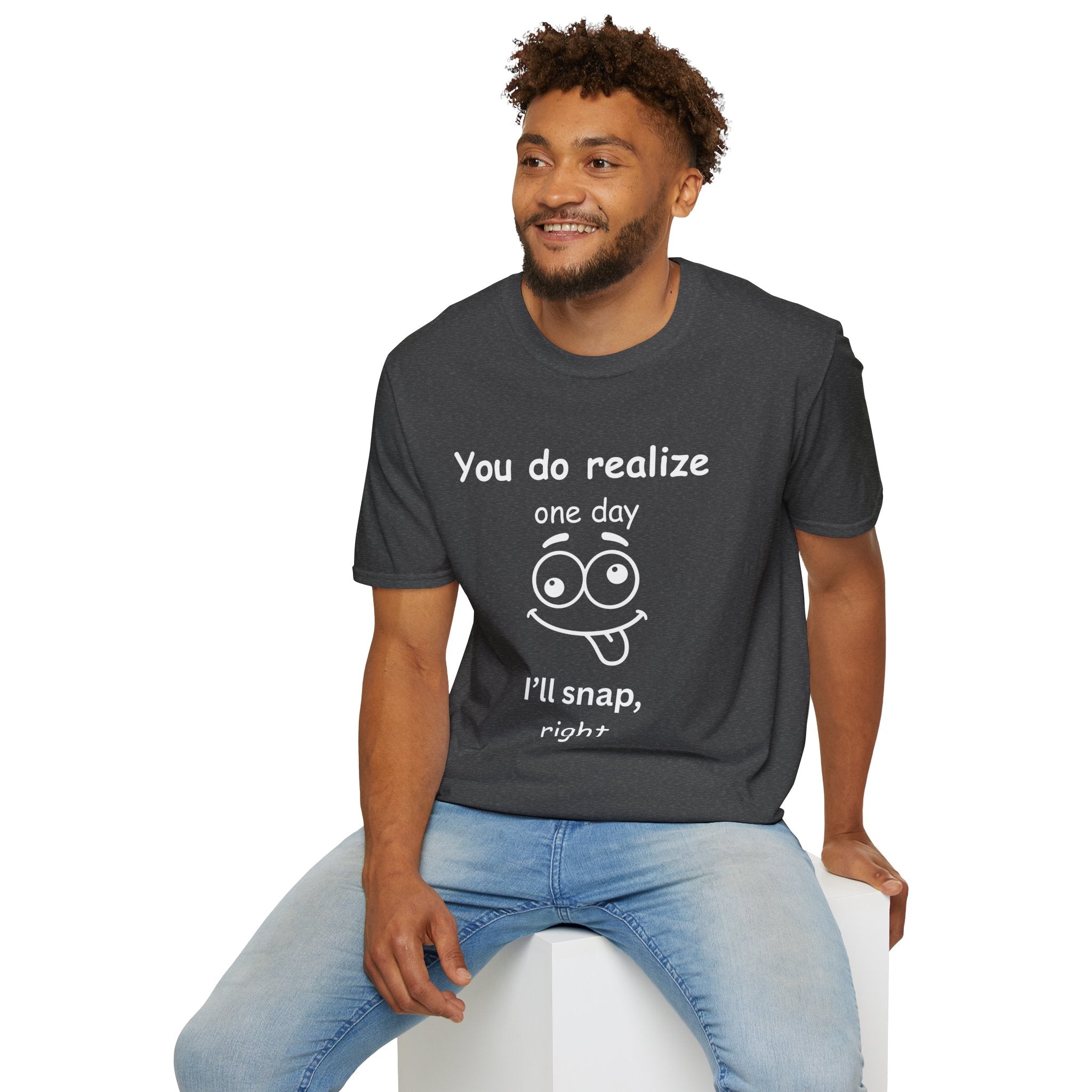Funny “I’ll Snap” T-Shirt – Humorous Graphic Tee with Goofy Face