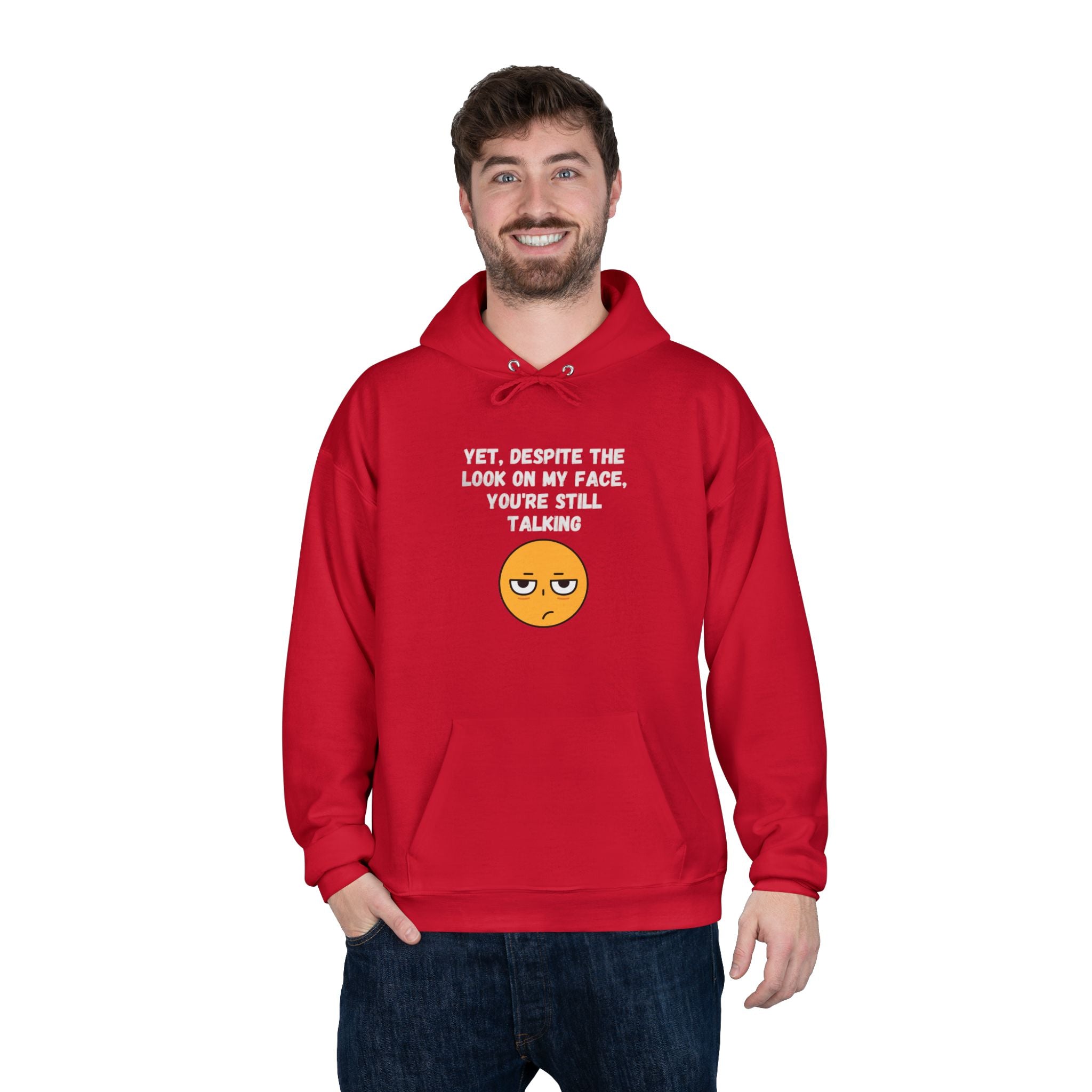 ๐ Still Talking Emoji Hoodie โ Sarcastic Unisex Pullover