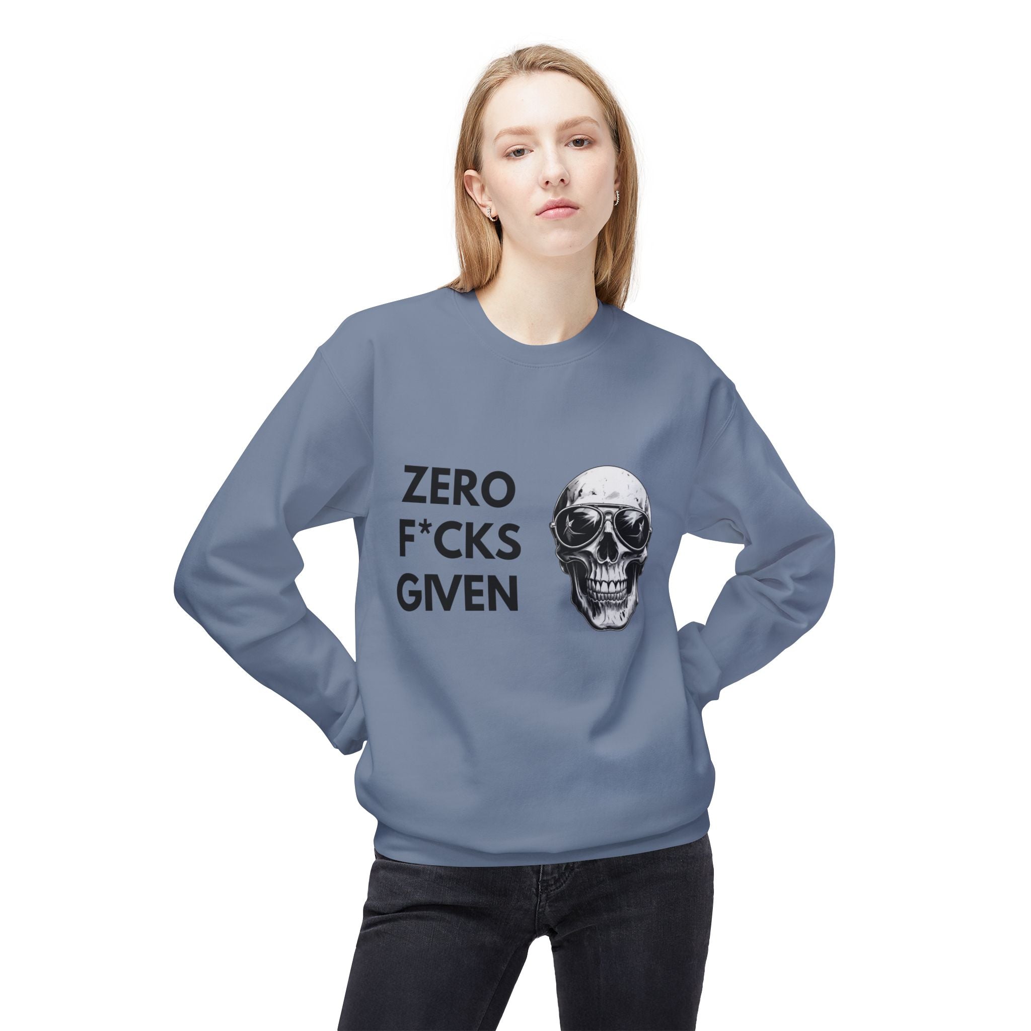 Zero F★cks Given Skull Sweatshirt