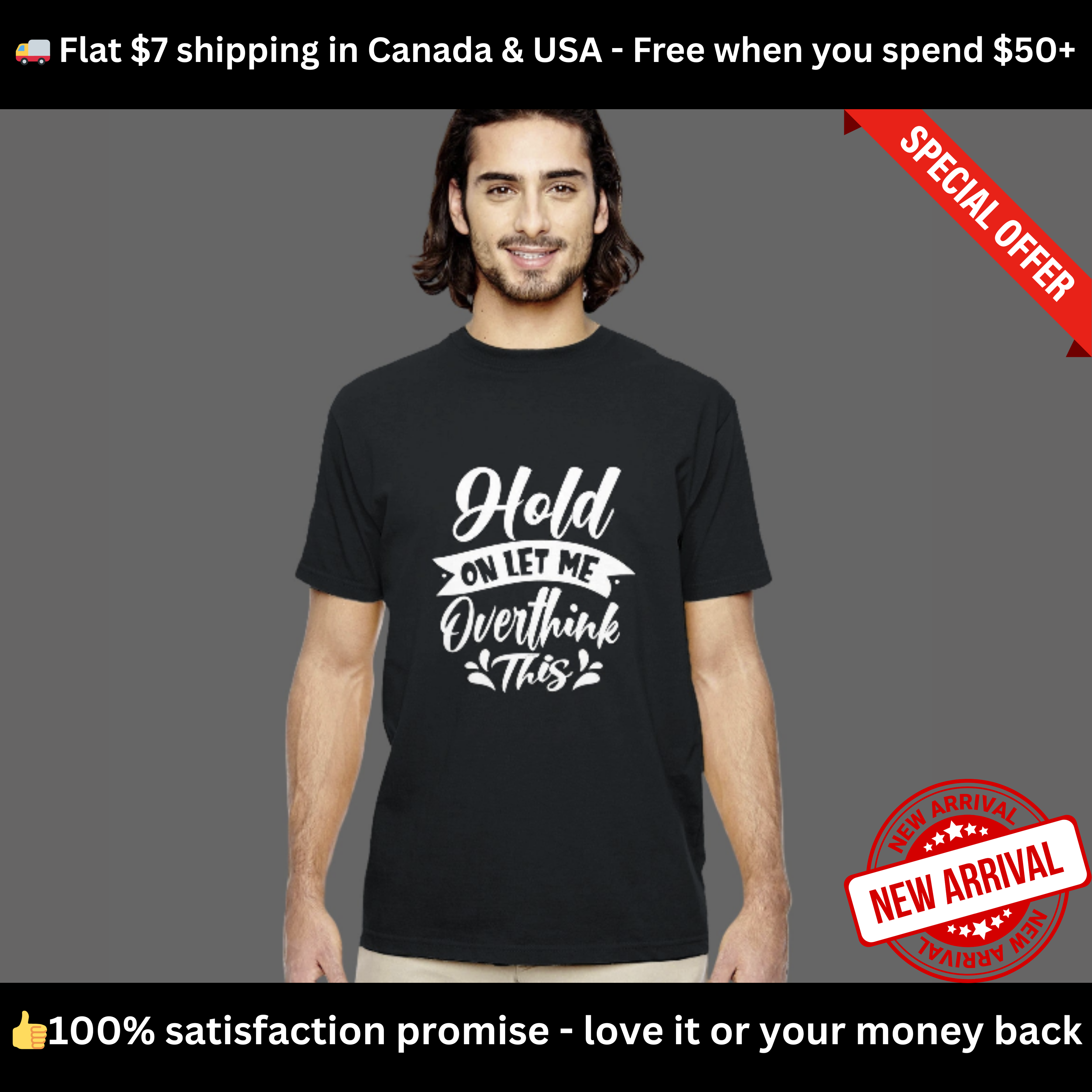 Hold On Let Me Overthink This | Organic Unisex Tee