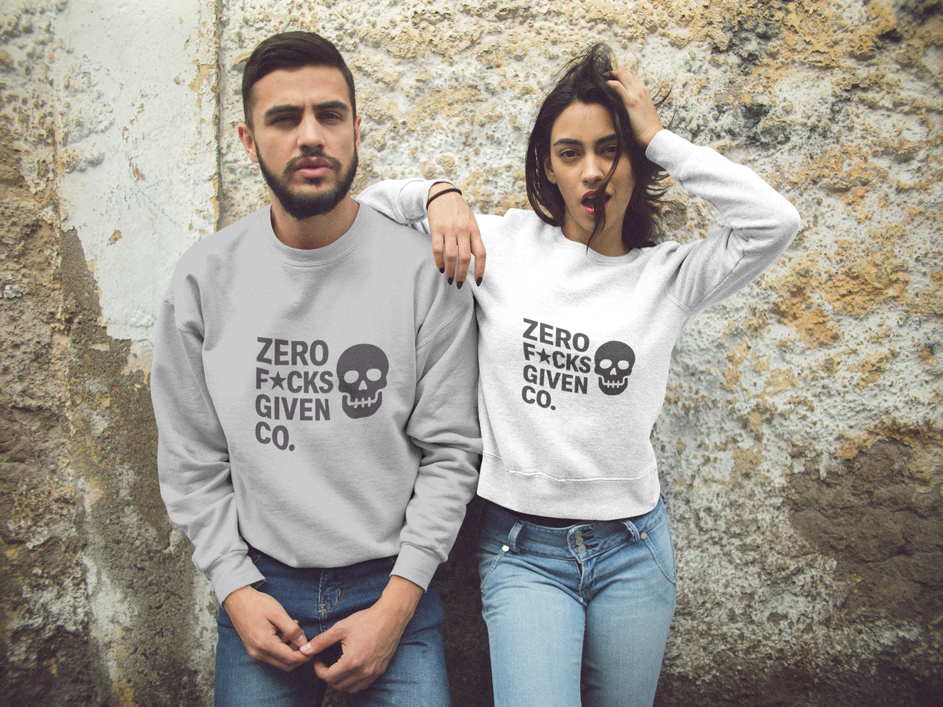 Zero F★cks Given Skull Sweatshirt