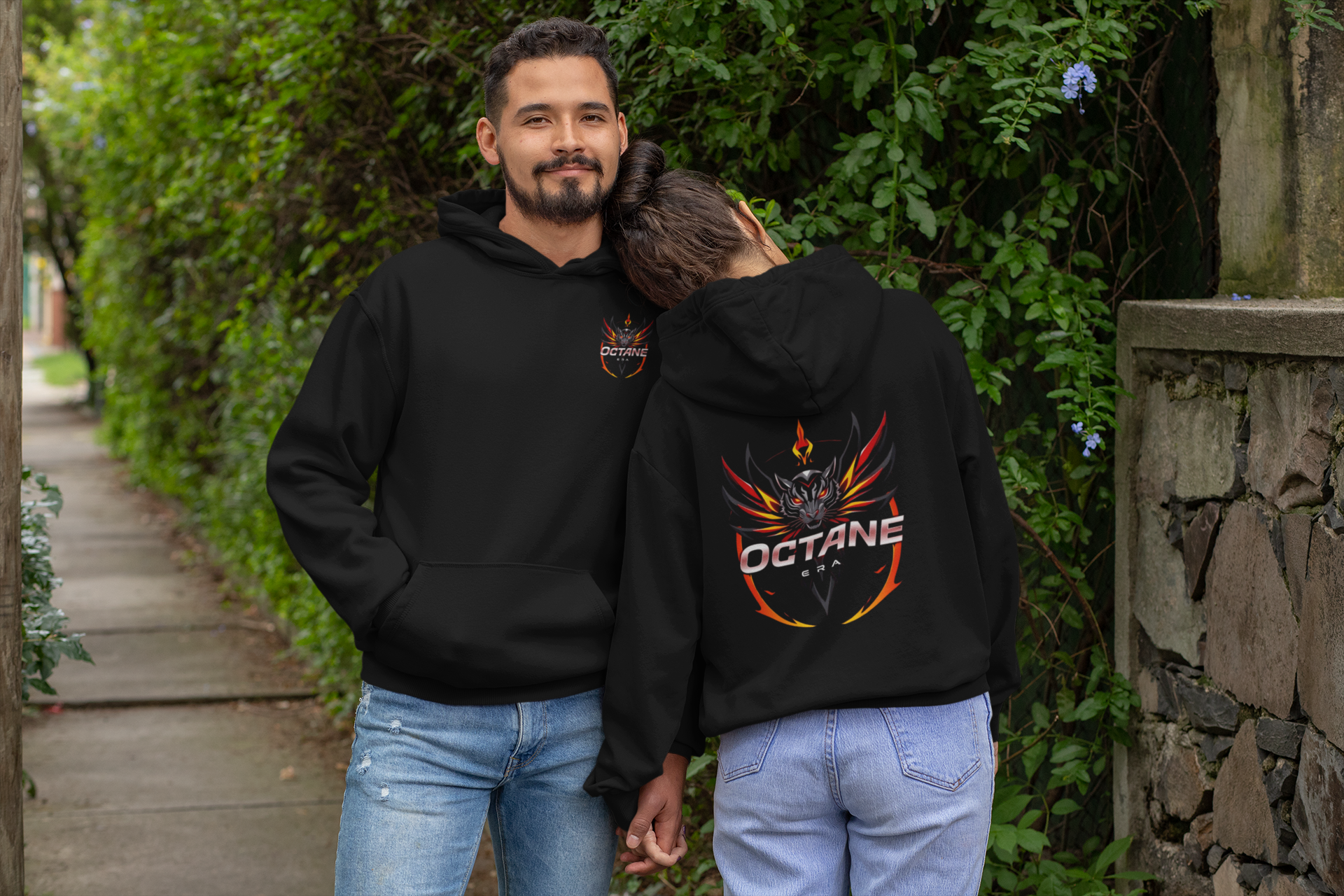 Octane Era Black Hoodie β Double Print Design, Same Price