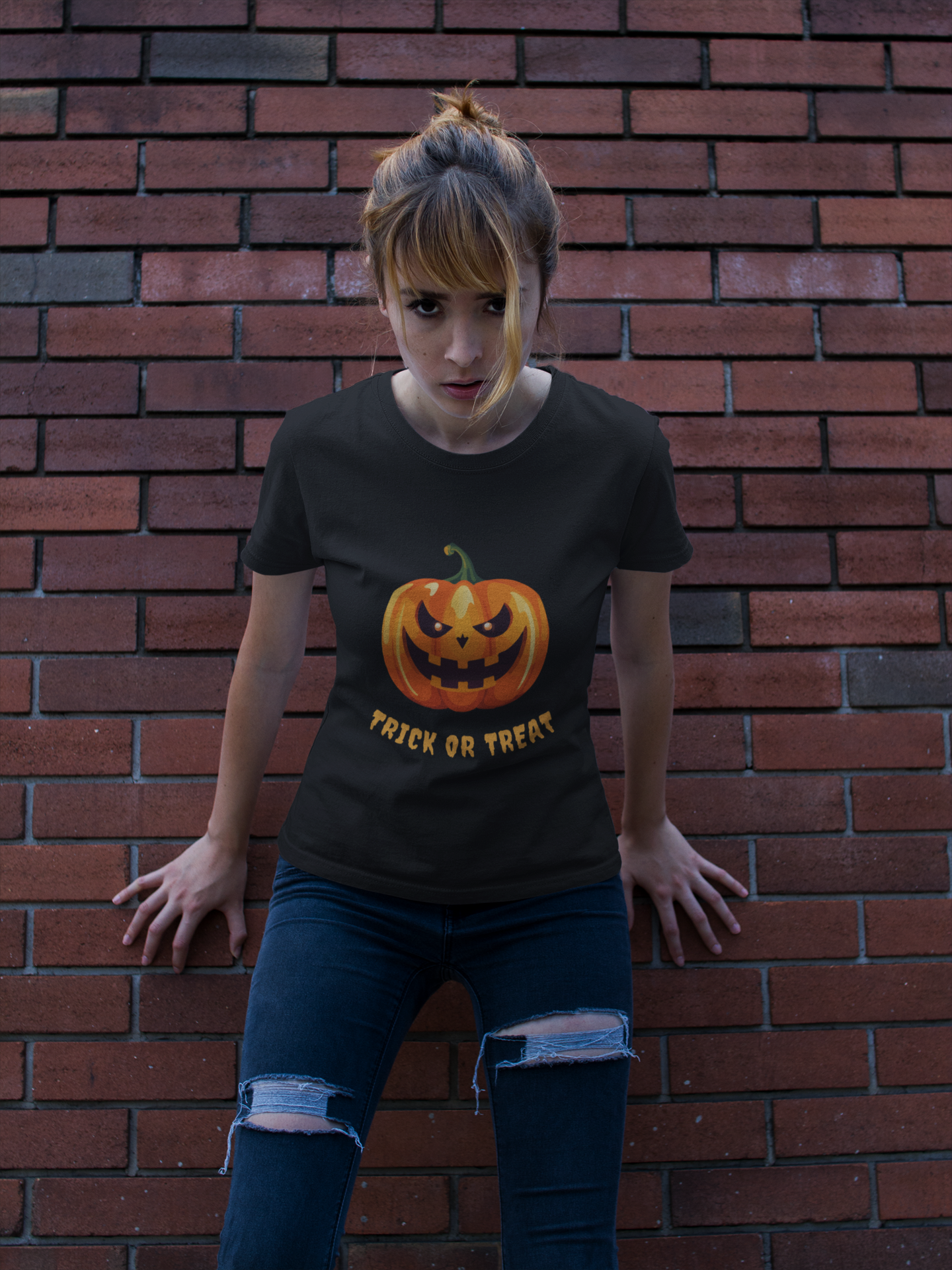π Trick or Treat Pumpkin Tee β Halloween Graphic T-Shirt