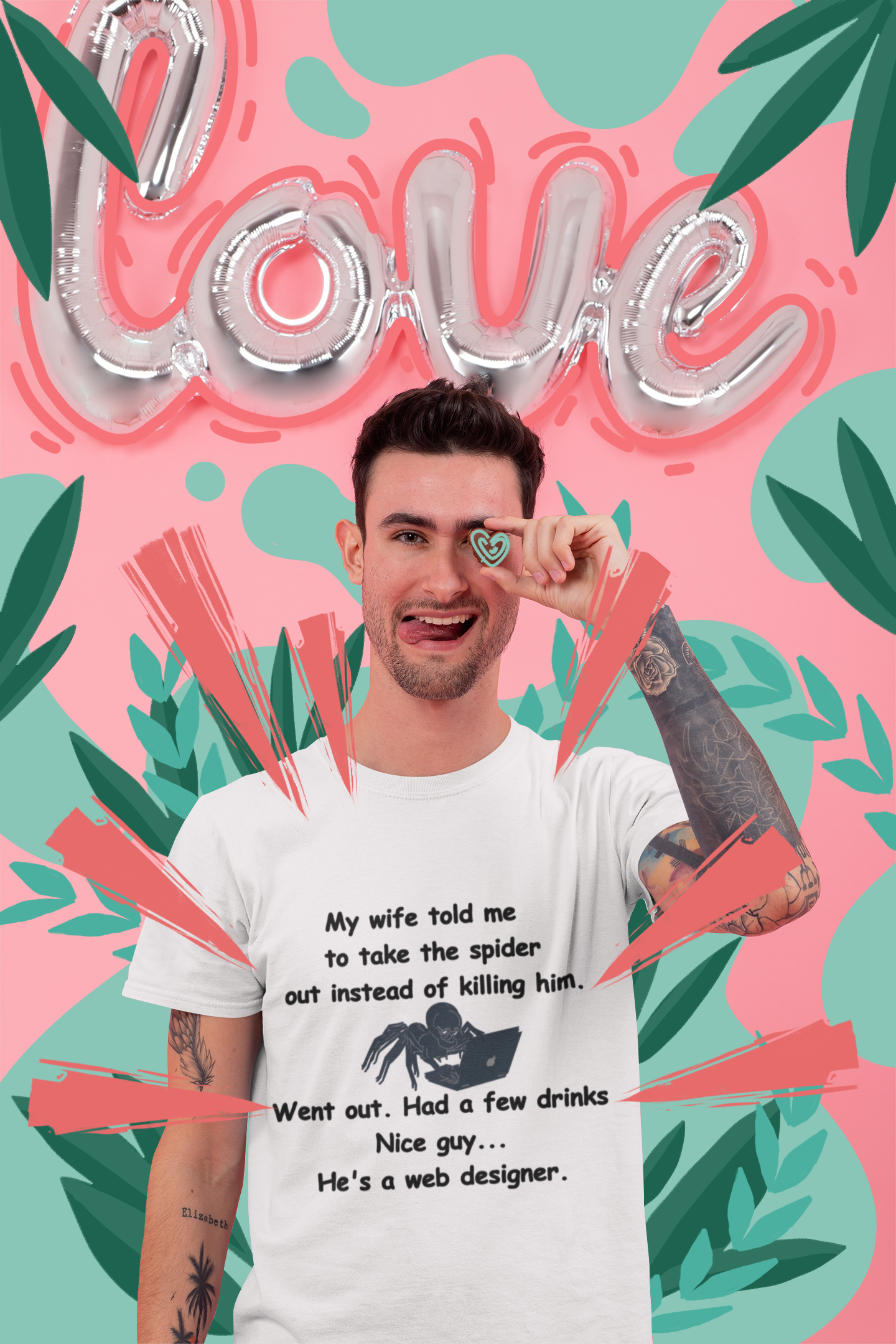 Humorous Spider Lover T-Shirt, Funny Gift for Web Designers