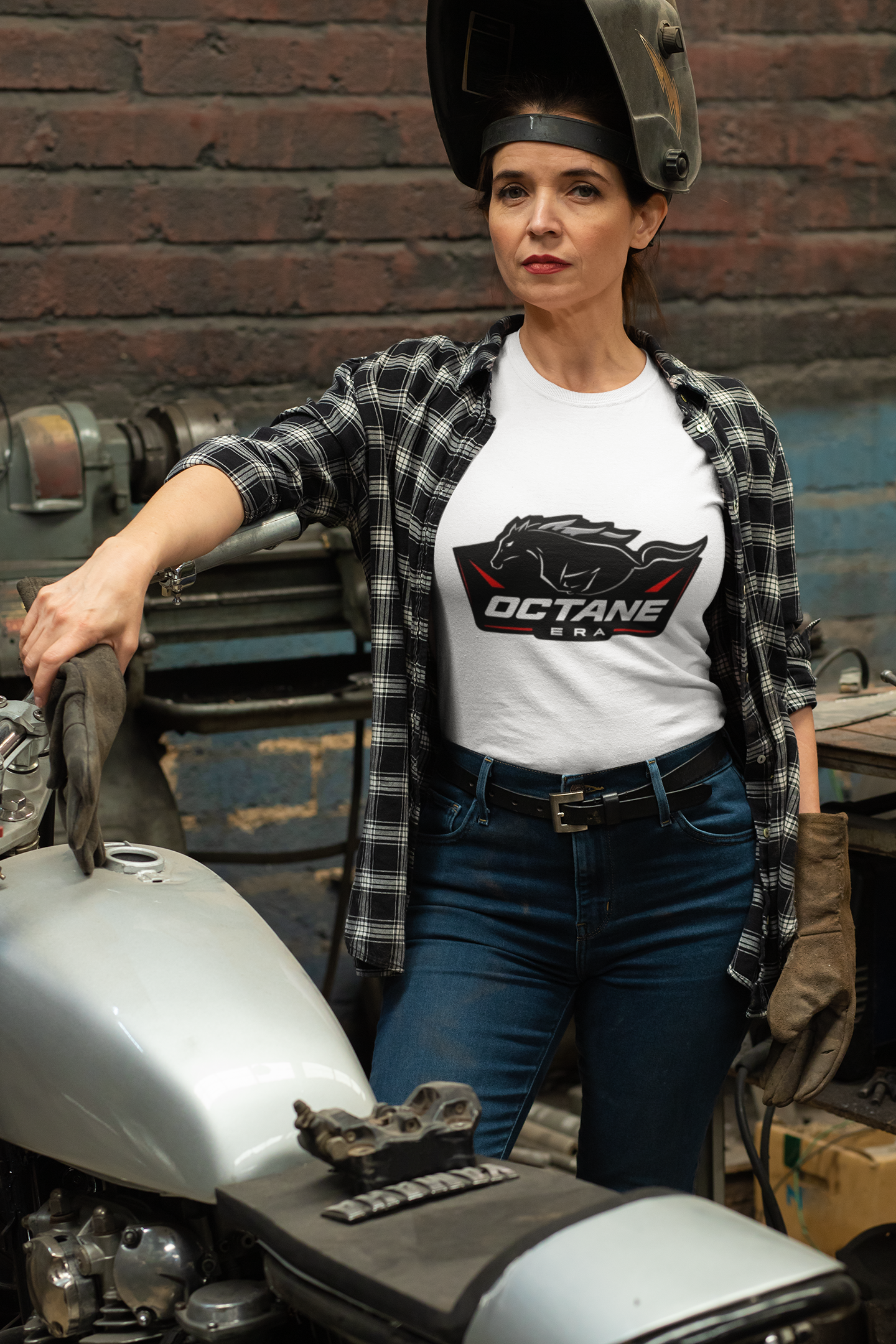 Octane Era Shield Horse T-Shirt | Bold Muscle Car Graphic Tee