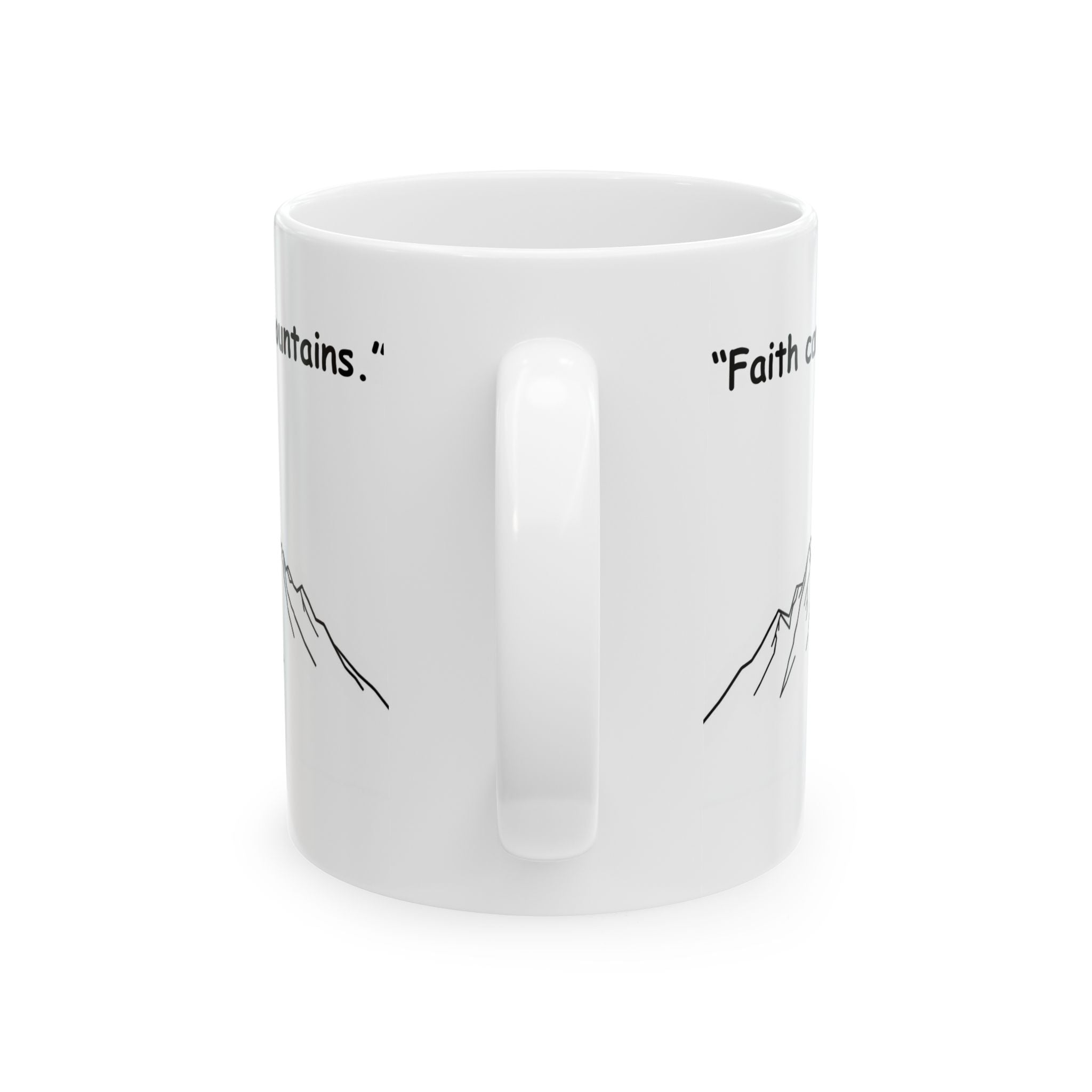 Faith Can Move Mountains – Christian Coffee Mug, Bible Verse Matthew 17:20, Inspirational Gift