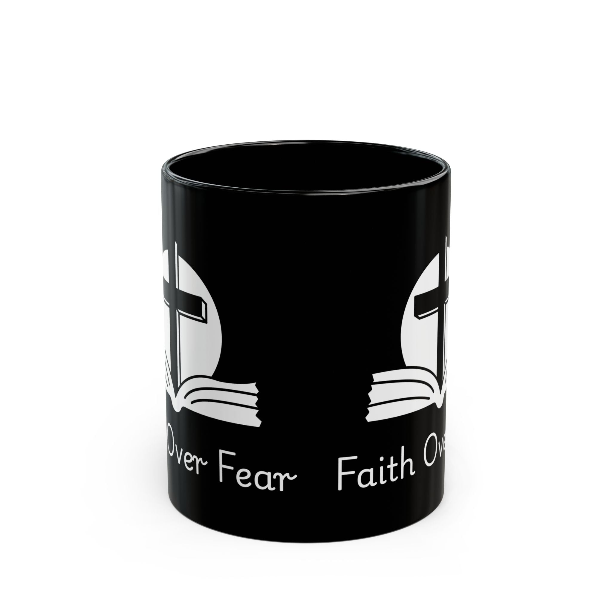 Faith Over Fear – Christian Black Coffee Mug