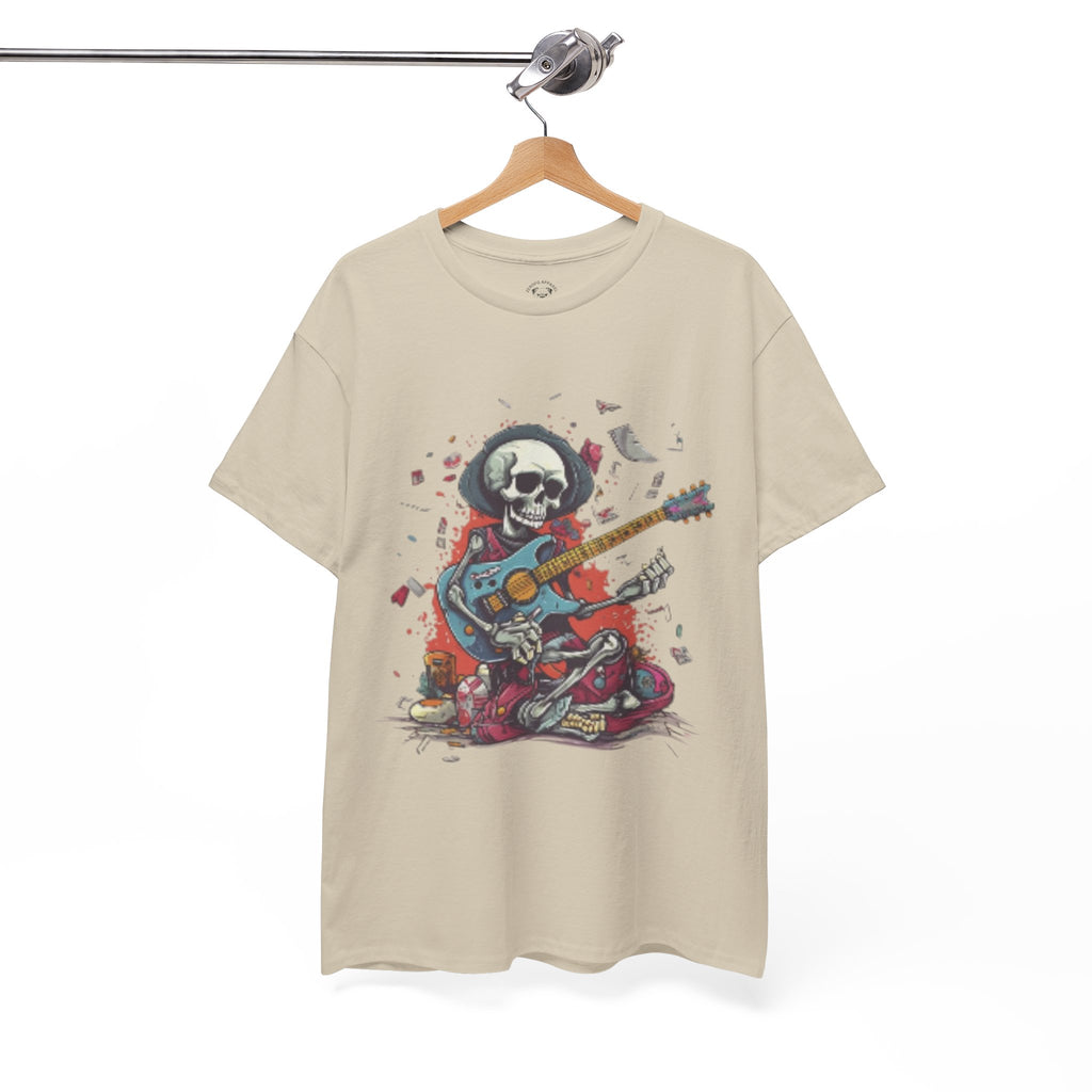 Skull Guitarist Tee - Premium Rock & Roll Skeleton Graphic T-Shirt