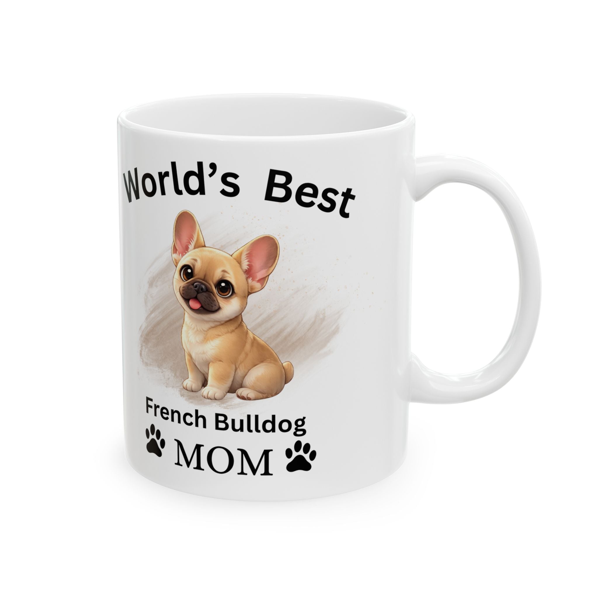 World’s Best French Bulldog Mom Coffee Mug – White Glossy Ceramic
