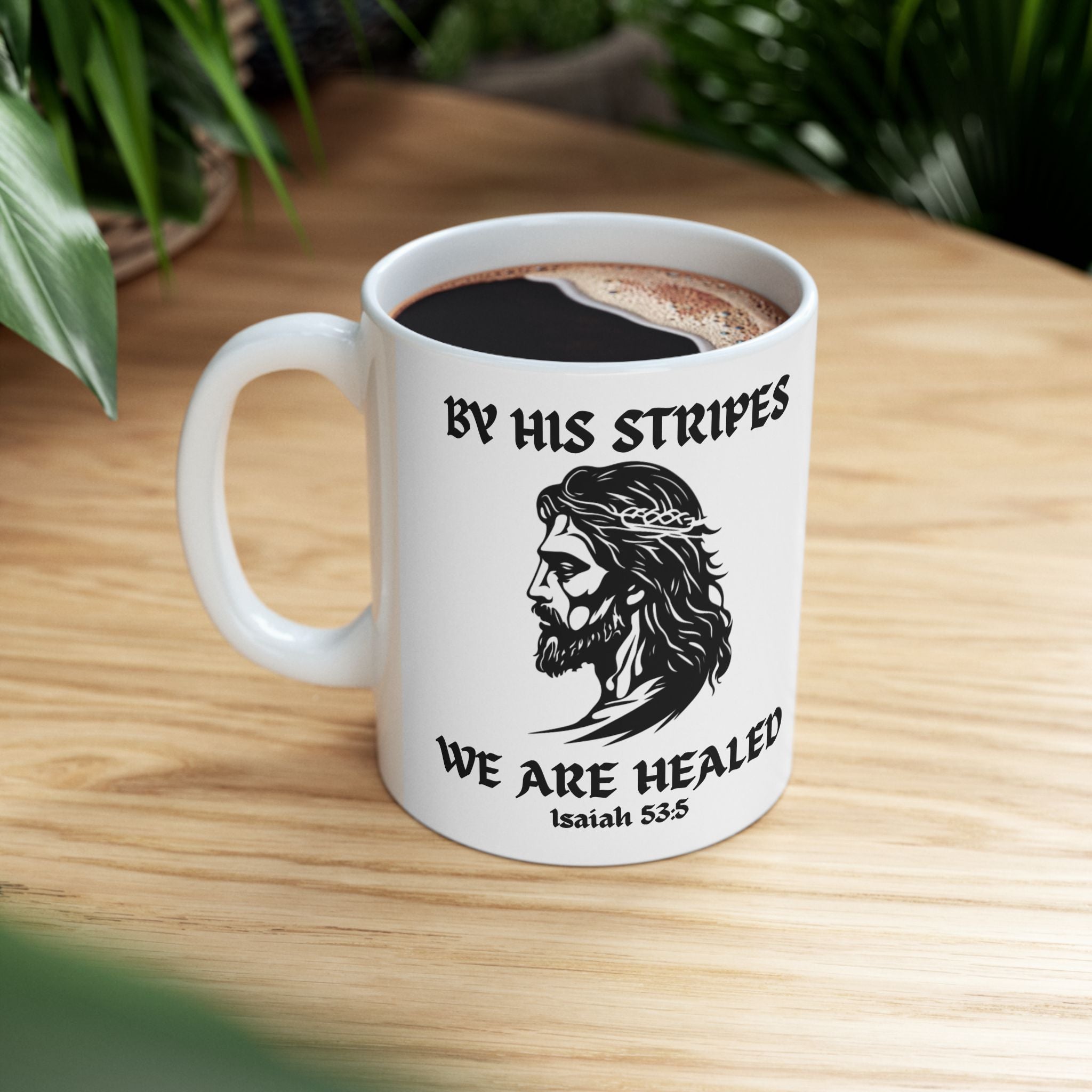 By His Stripes — Premium 15oz Warrior Mug