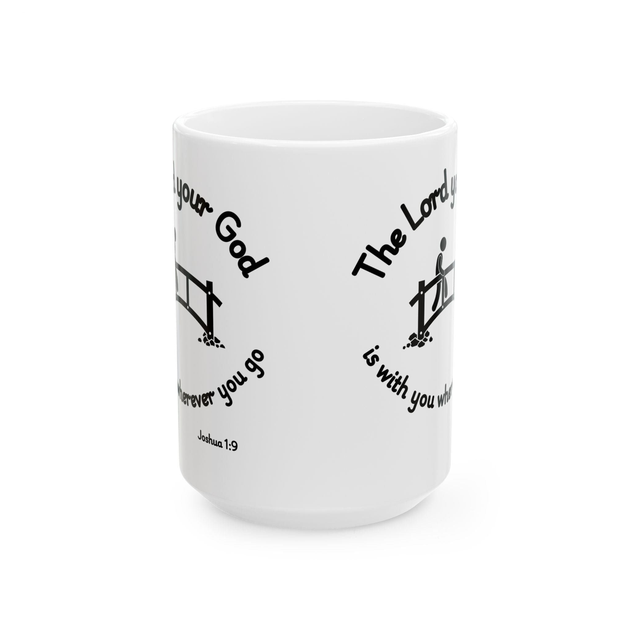 God Walks With You Always Christian Coffee Mug – Inspirational Bible Verse Gift – 11oz & 15oz