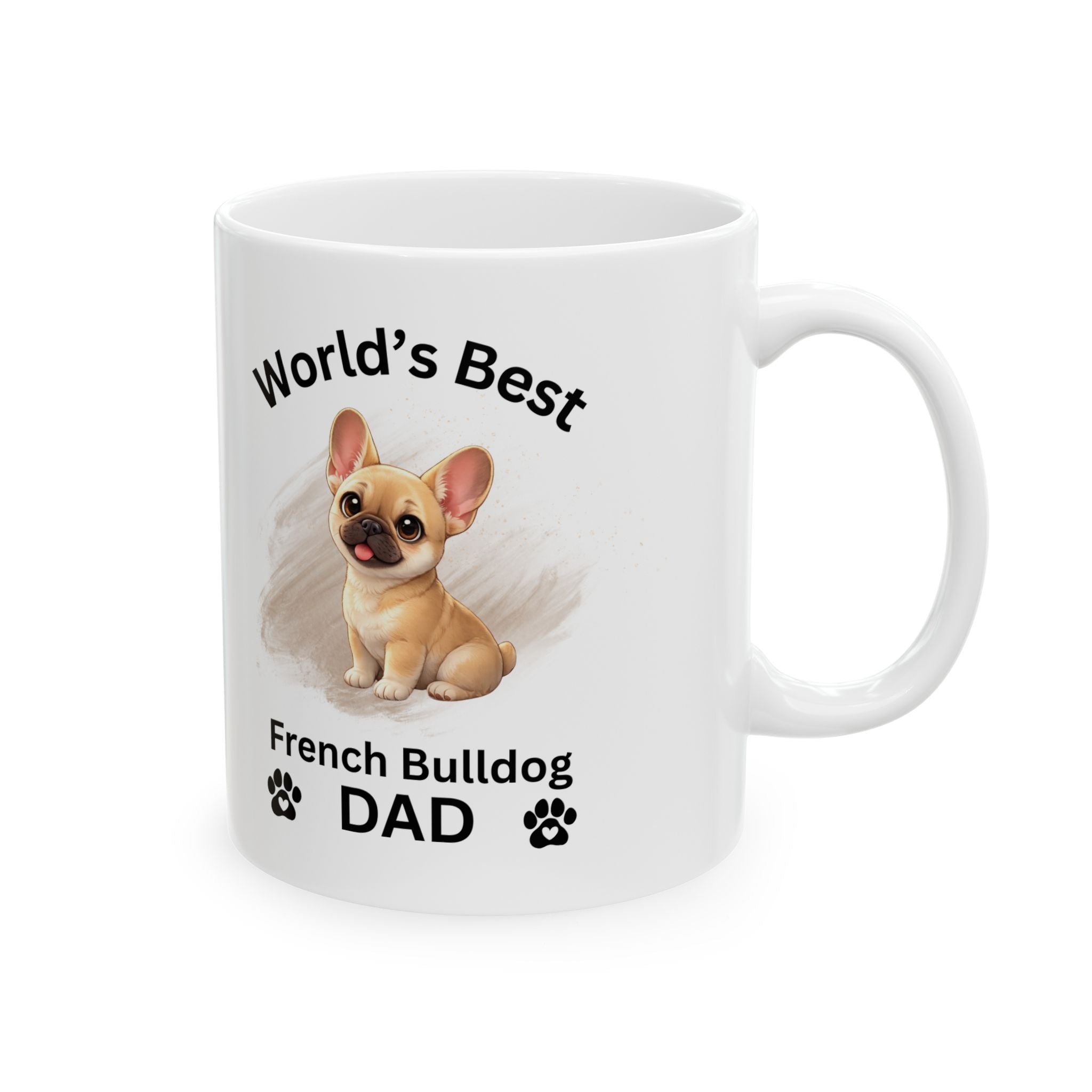 World's Best French Bulldog Dad - White Glossy Ceramic Mug