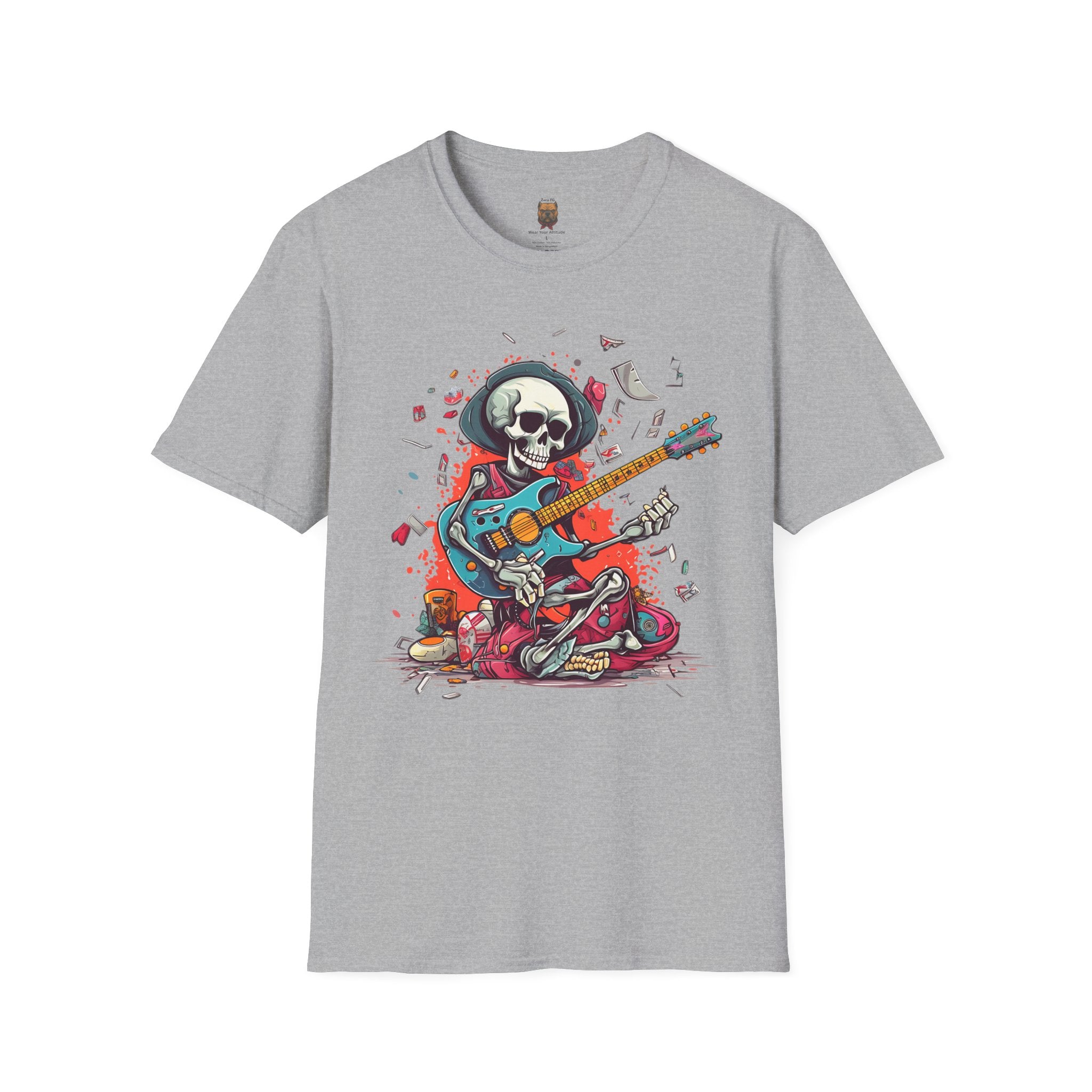 Skull Guitarist Tee | Unisex Rock & Roll Graphic T-Shirt