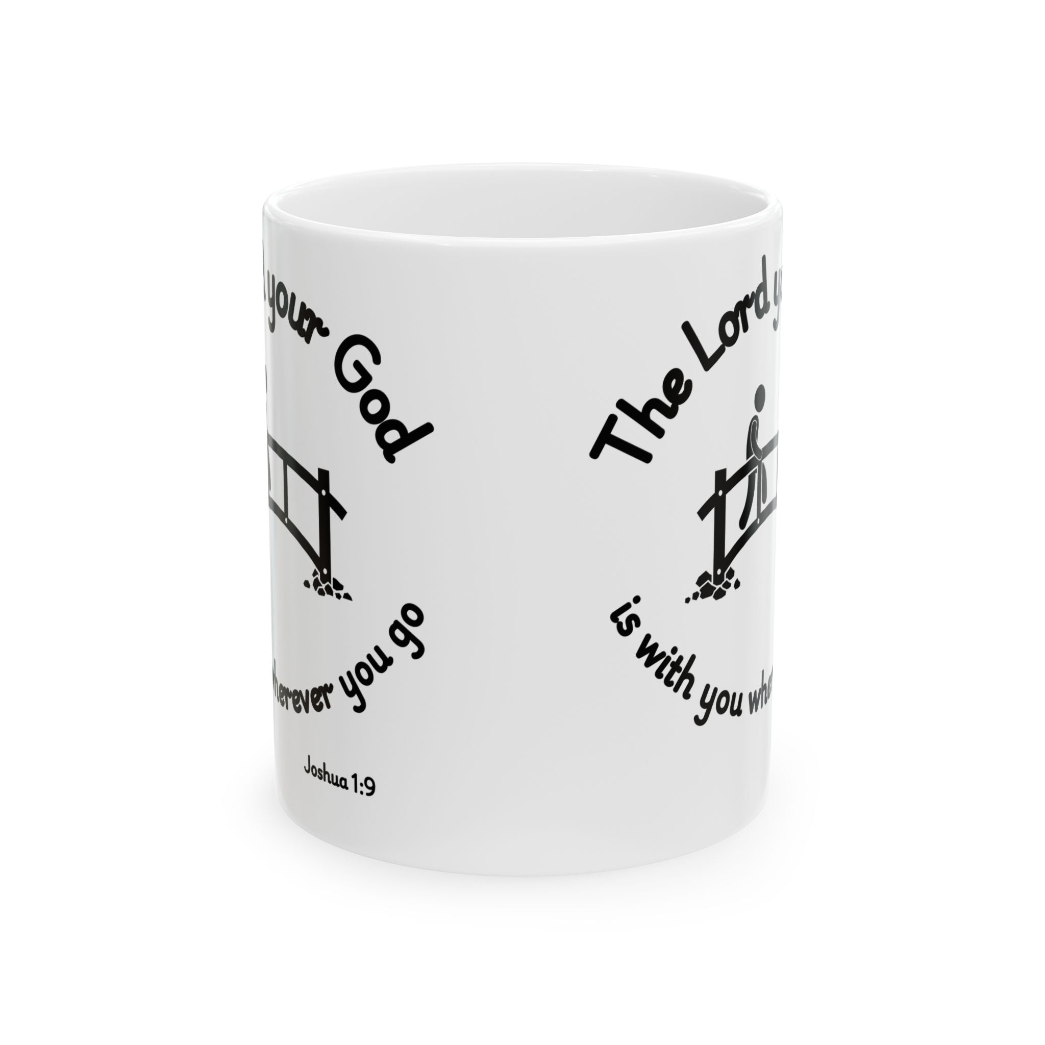 God Walks With You Always Christian Coffee Mug – Inspirational Bible Verse Gift – 11oz & 15oz