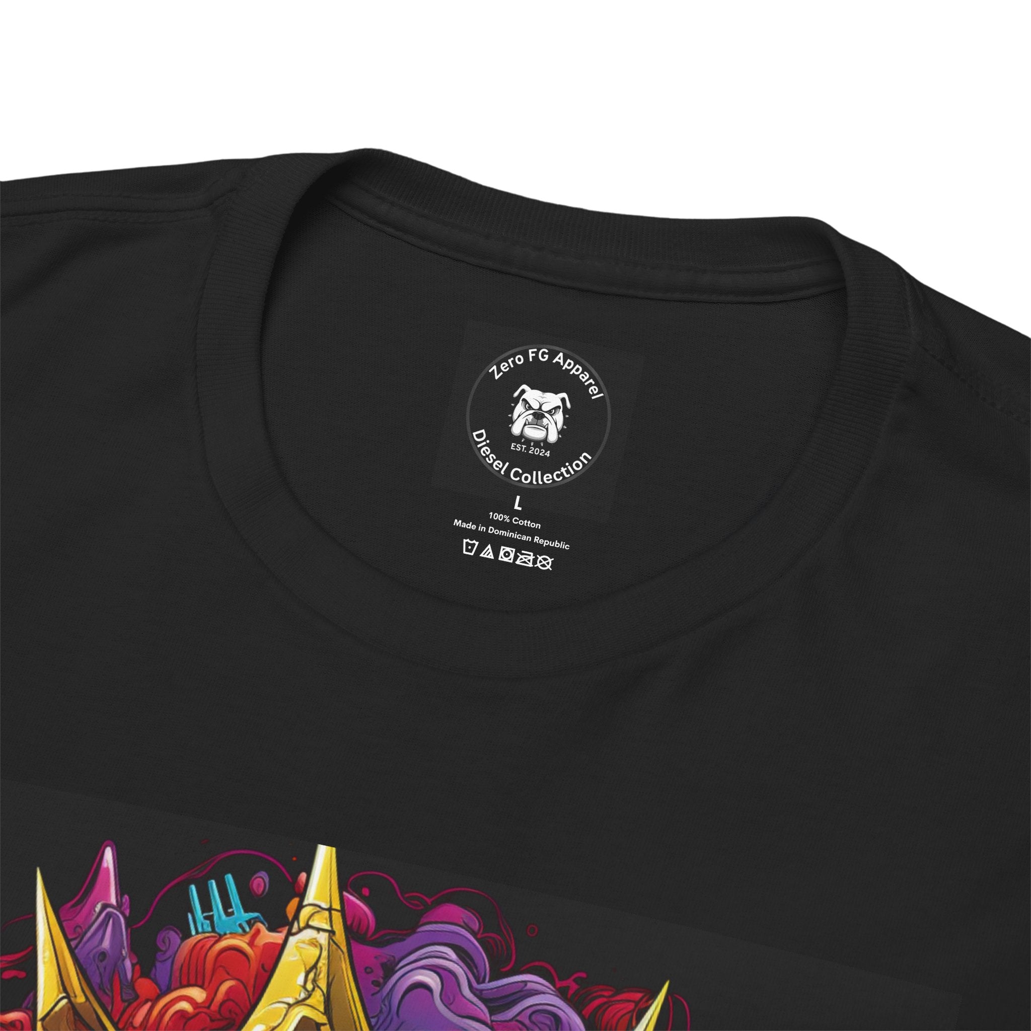 Skull King T-Shirt — Neon Crowned Skull Graphic Tee