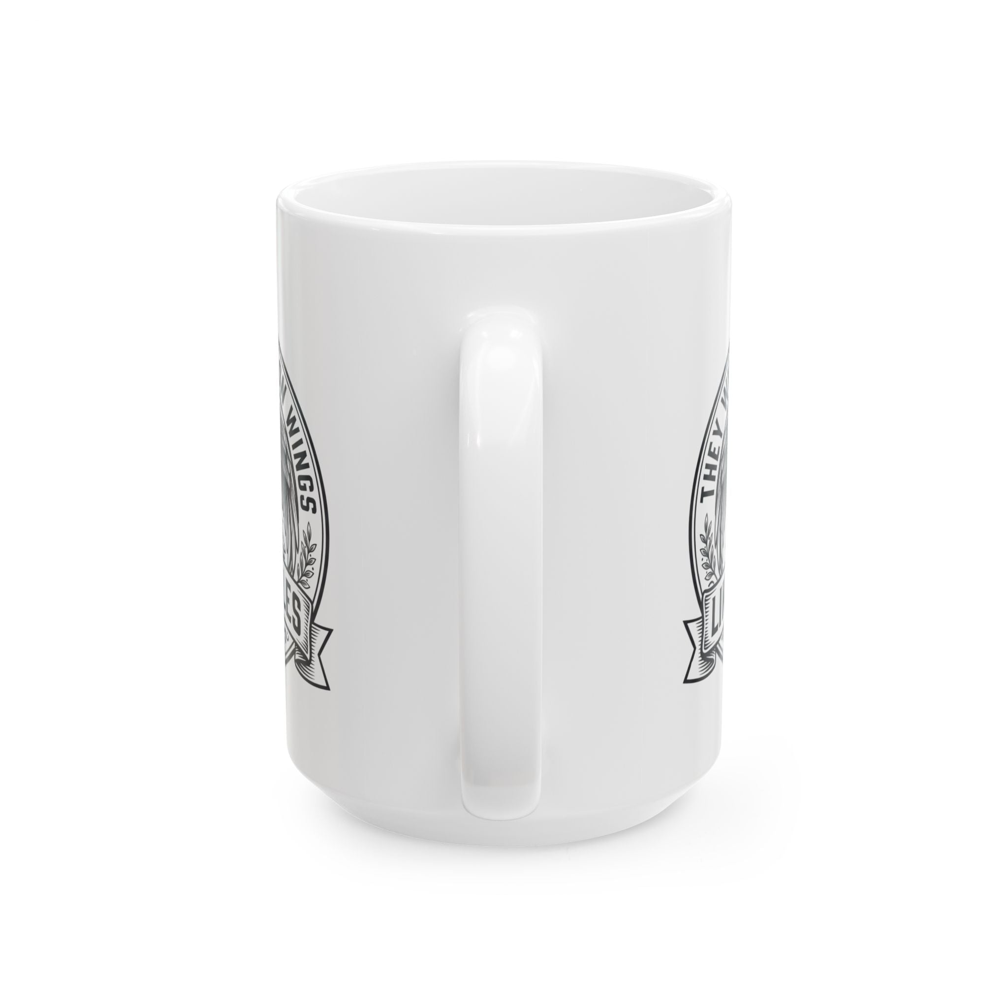 Eagle Emblem Ceramic Mug — They Will Soar on Wings Like Eagles — Isaiah 40:31