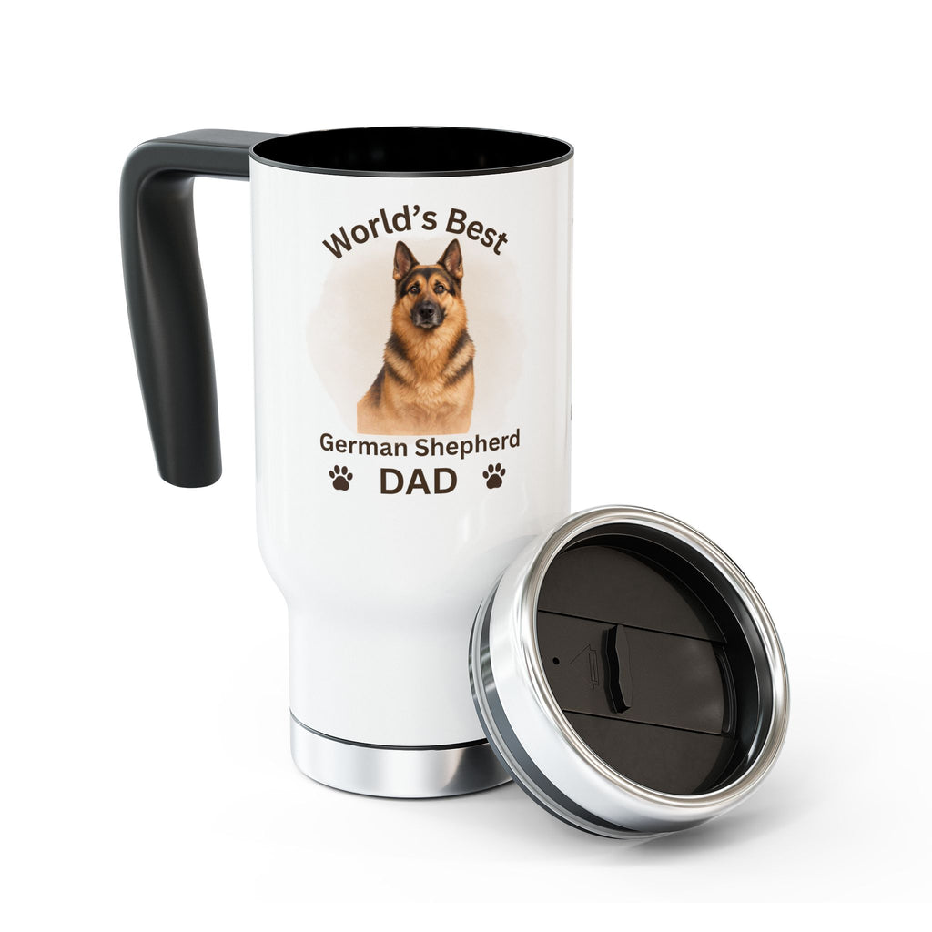 German Shepherd Dad - Premium 14oz Stainless Steel Travel Mug