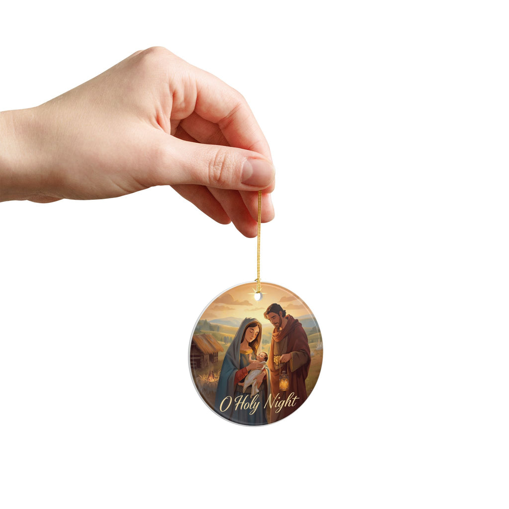 Nativity Ceramic Ornament — O Holy Night Keepsake