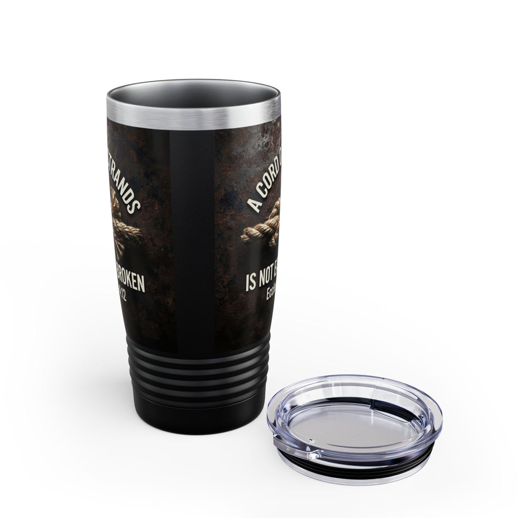 A Cord of 3 Strands Tumbler — Ecclesiastes 4:12 — 20oz Christian Travel Mug