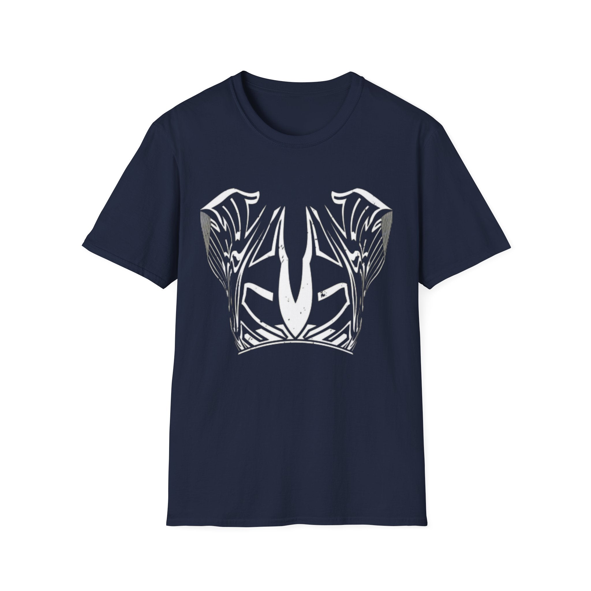 Tribal Chest Armor Graphic T-Shirt - Bold High-Contrast Streetwear Tee