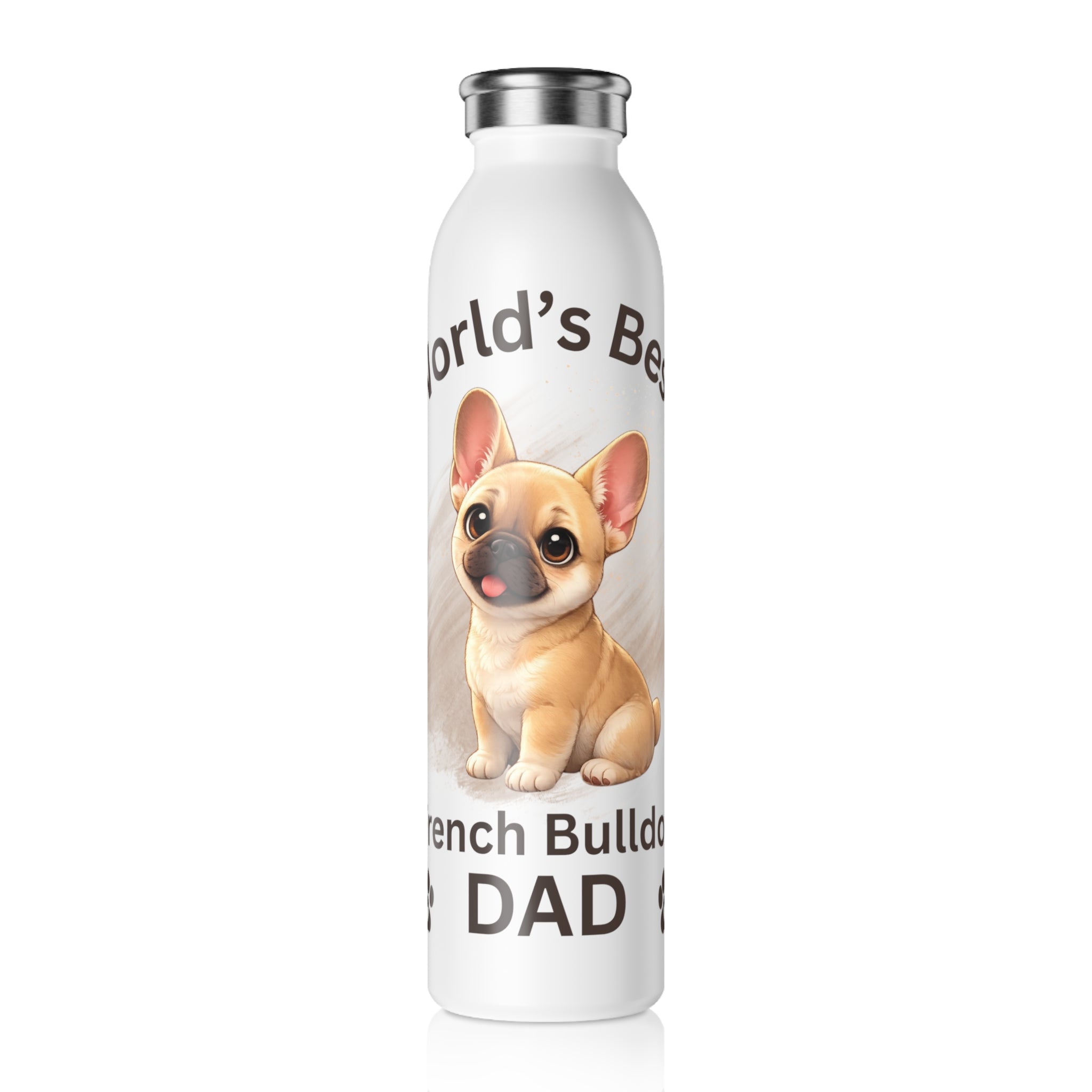 World’s Best French Bulldog Dad Water Bottle – Reusable Stainless Bottle