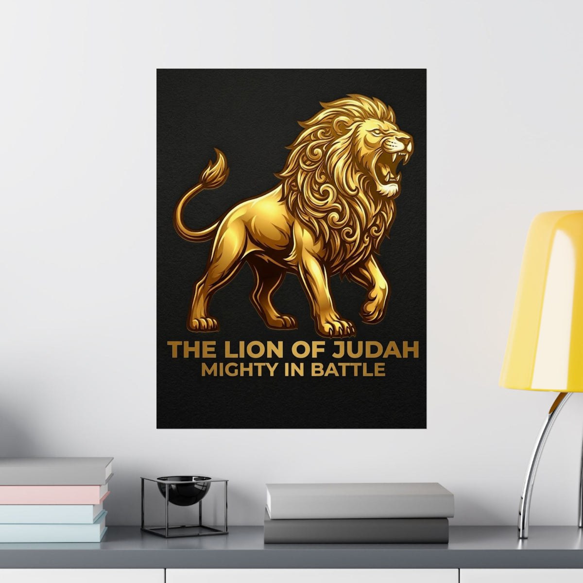 The Lion of Judah — Mighty in Battle | Wall Art Poster