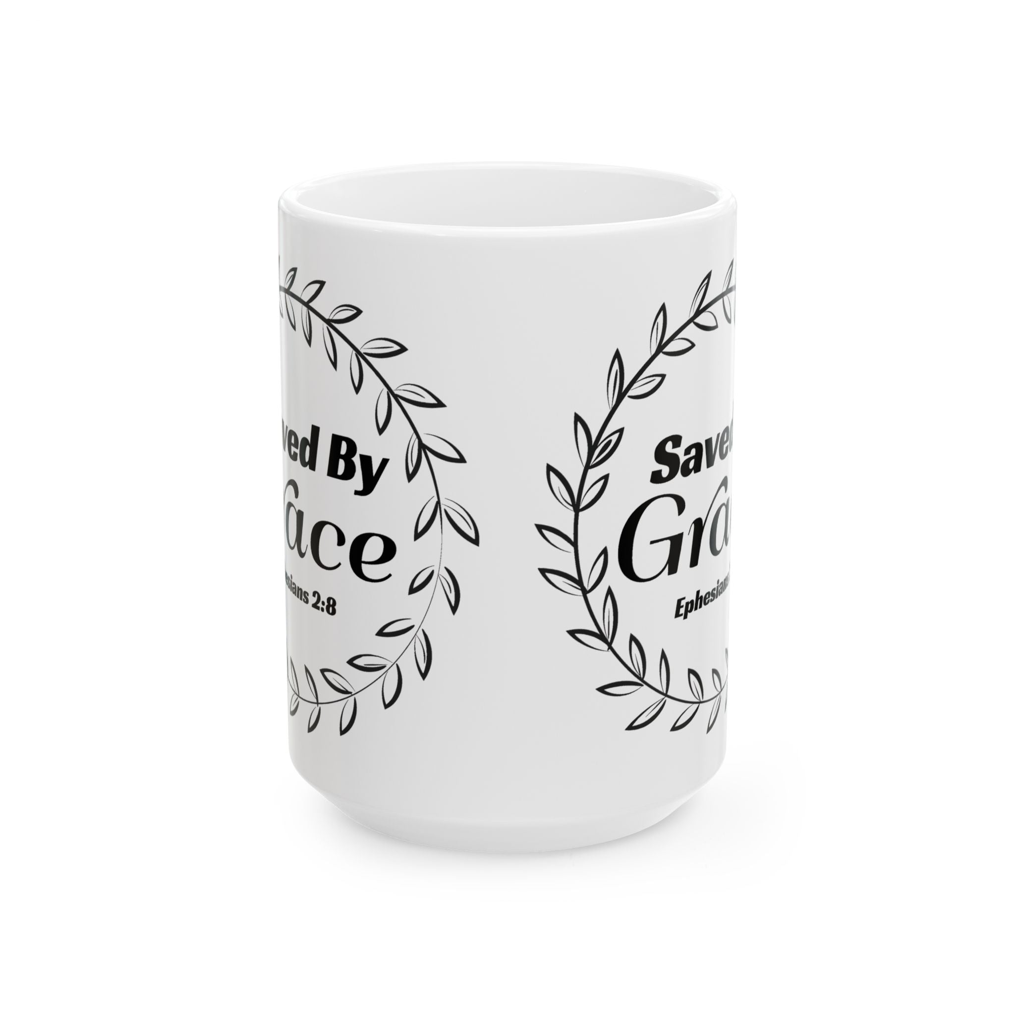Saved by Grace Mug – Ephesians 2:8 Christian Coffee Cup (11 oz & 15 oz)