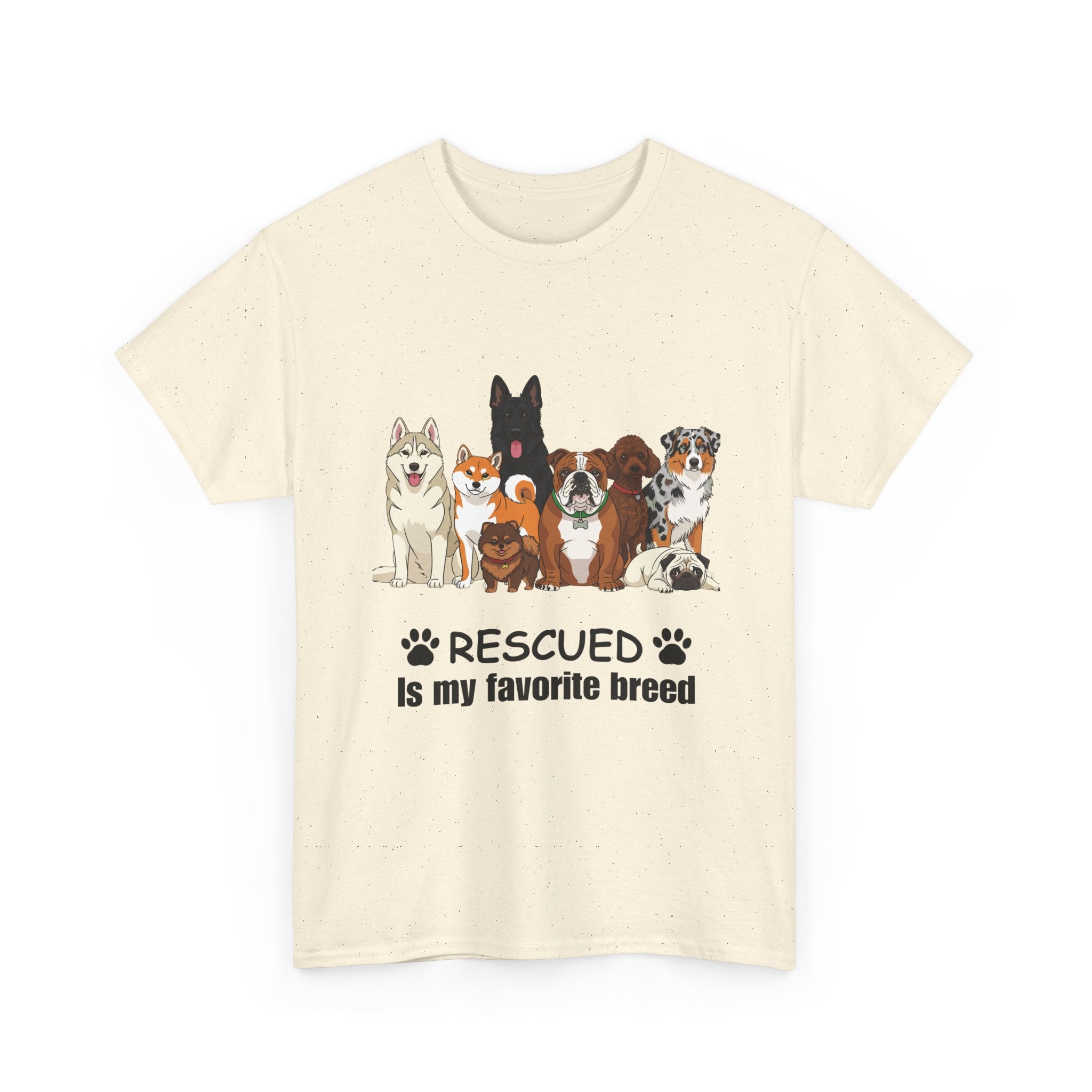 Rescued Is My Favorite Breed T-Shirt - Dog Lover Apparel