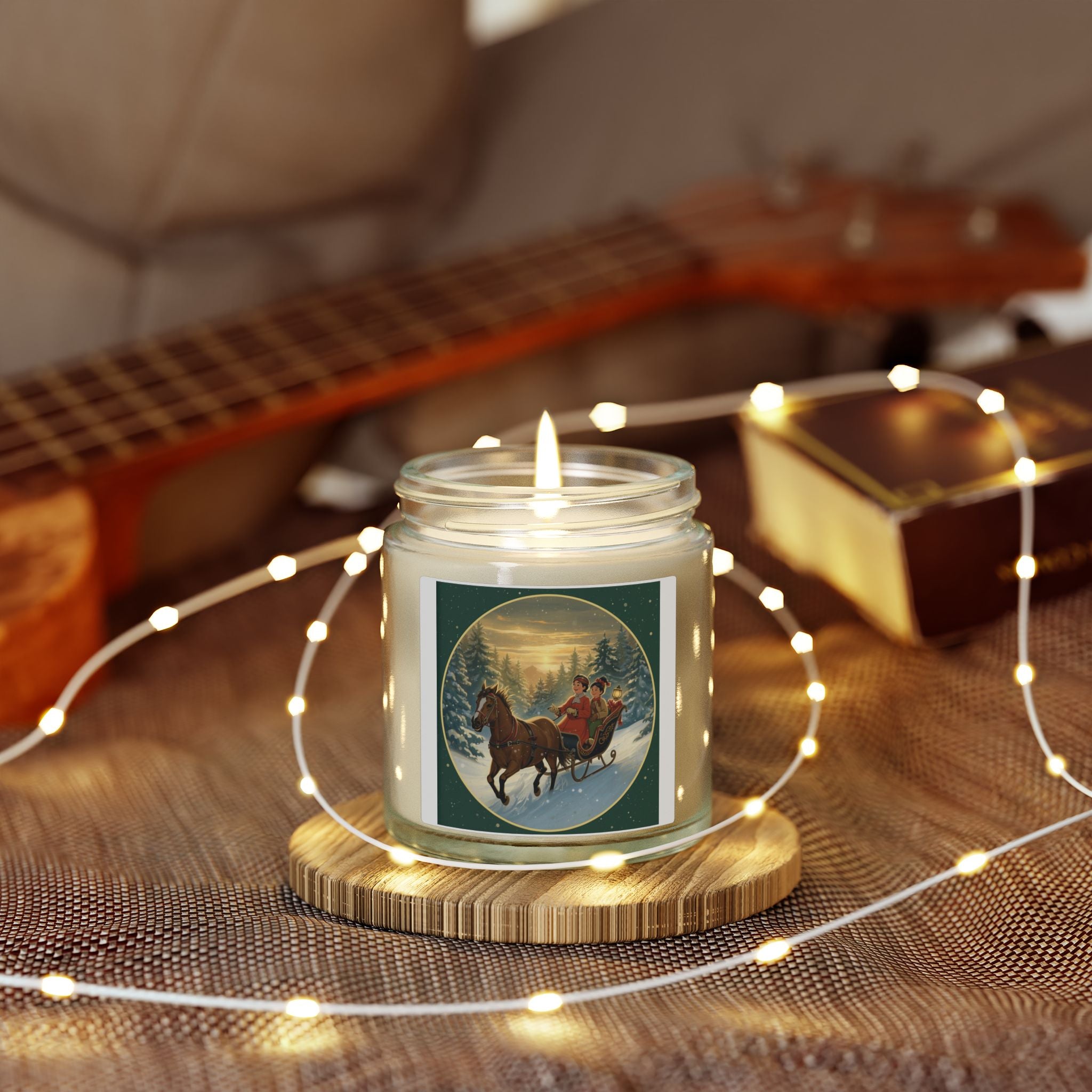 Winter Sleigh Candle – Cozy Holiday Jar (4oz/9oz)
