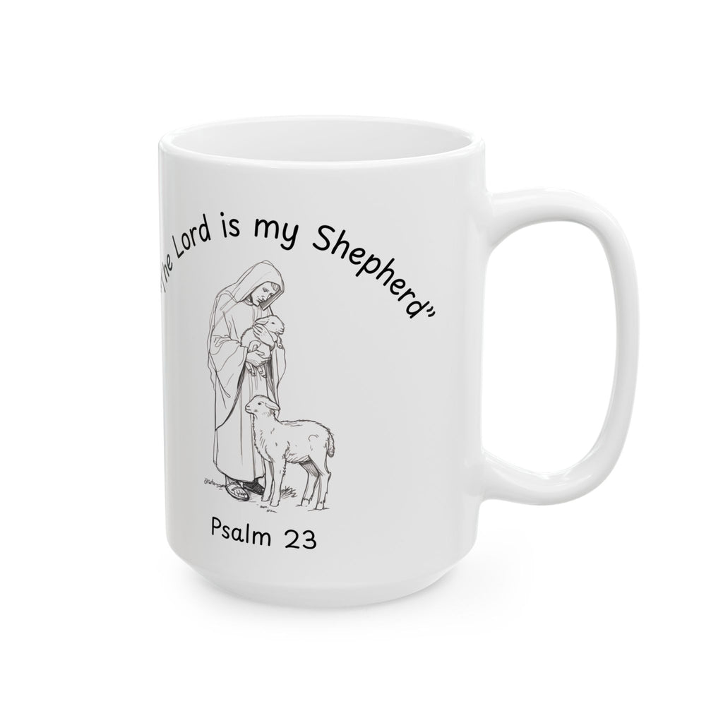The Lord Is My Shepherd – Psalm 23 Christian Coffee Mug.