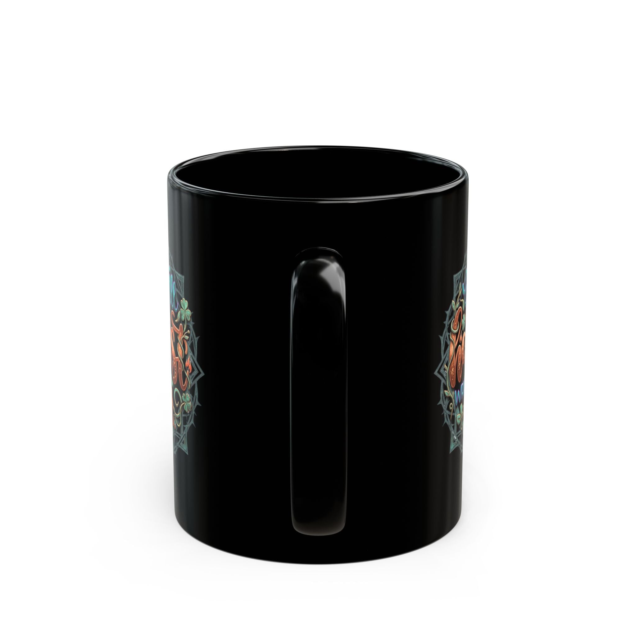 You Will Harvest What You Plant Black Ceramic Mug – Galatians 6:7 Scripture Coffee Cup