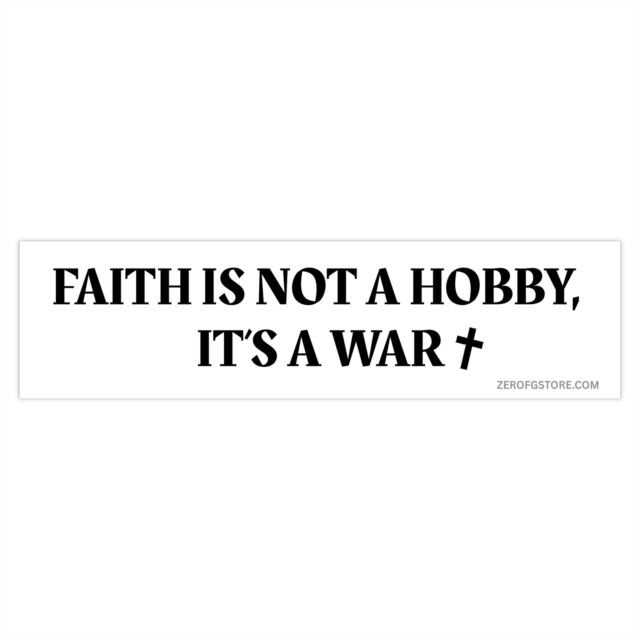 Zero FG — Defiant Christianity Weatherproof Vinyl Sticker (White)