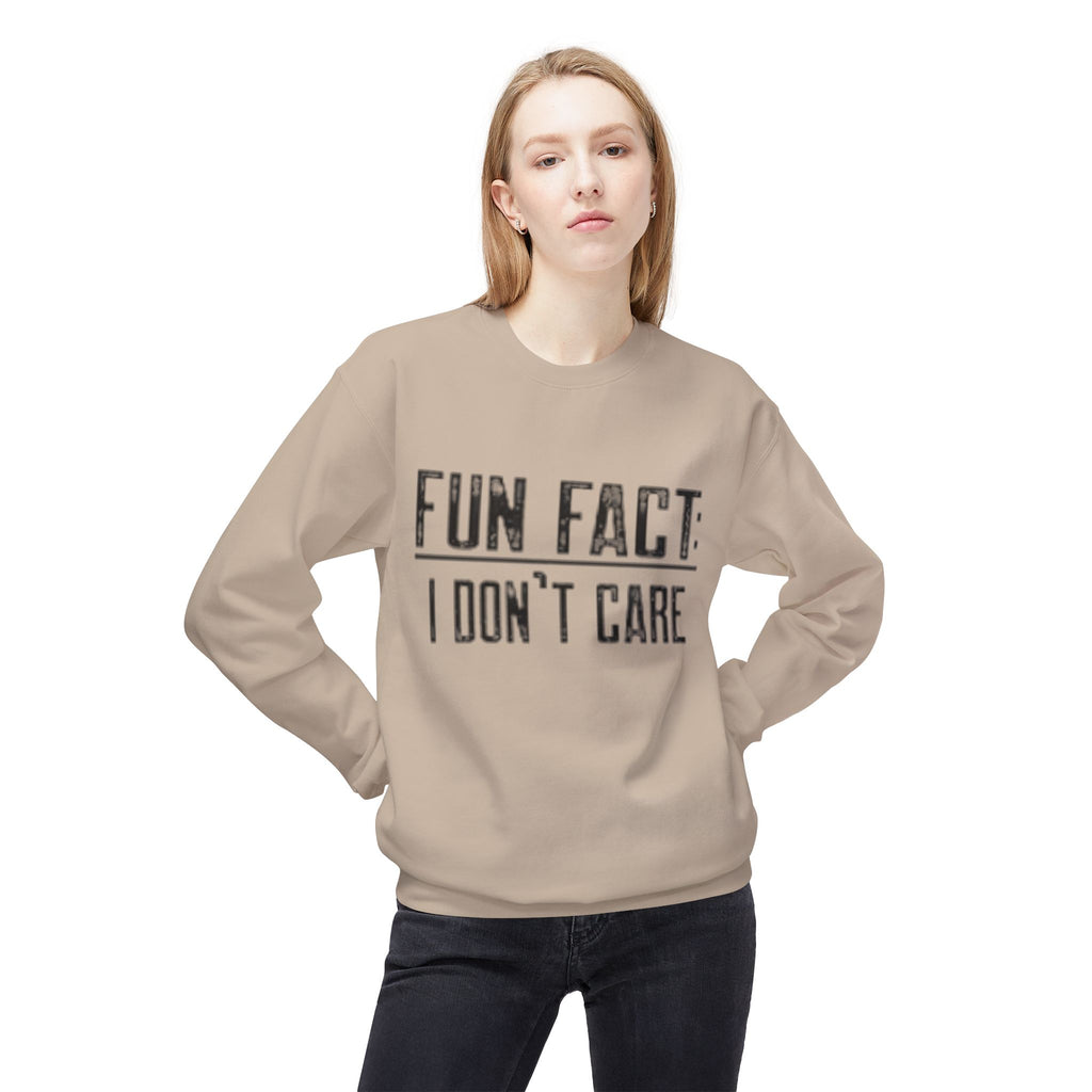 Fun Fact: I Don’t Care Sweatshirt – Sarcastic Graphic Pullover