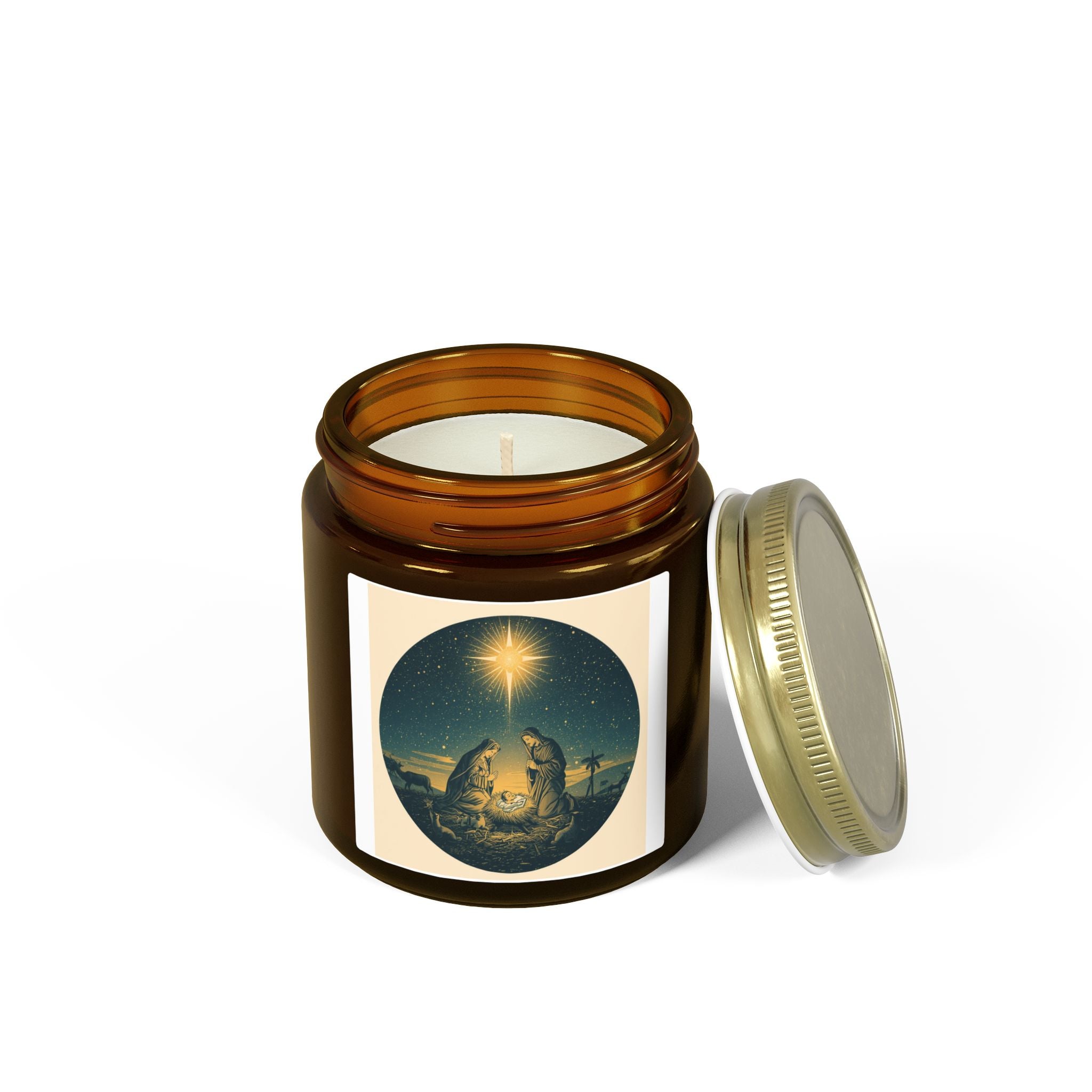 Nativity Holiday Candle
