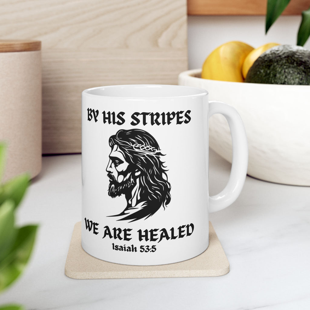 By His Stripes — Premium 15oz Warrior Mug
