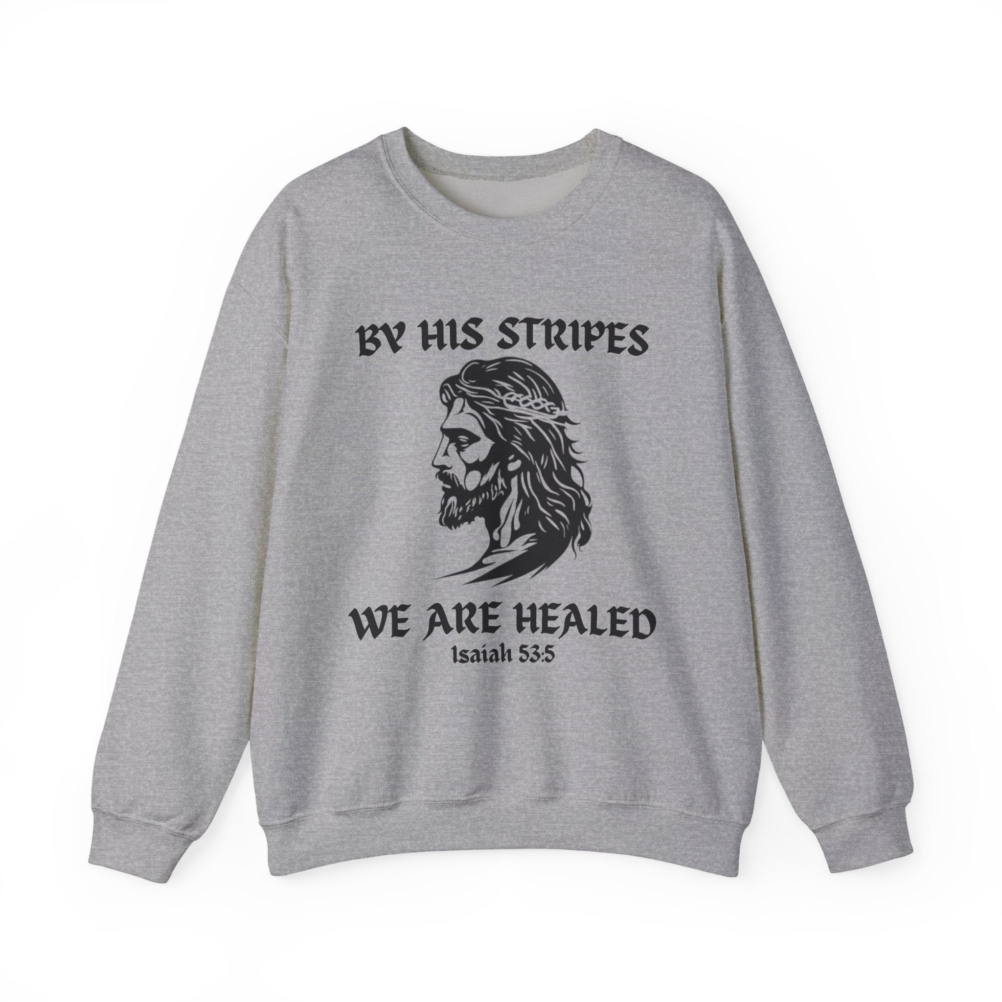 By His Stripes — Heavyweight Gospel Crewneck Sweatshirt