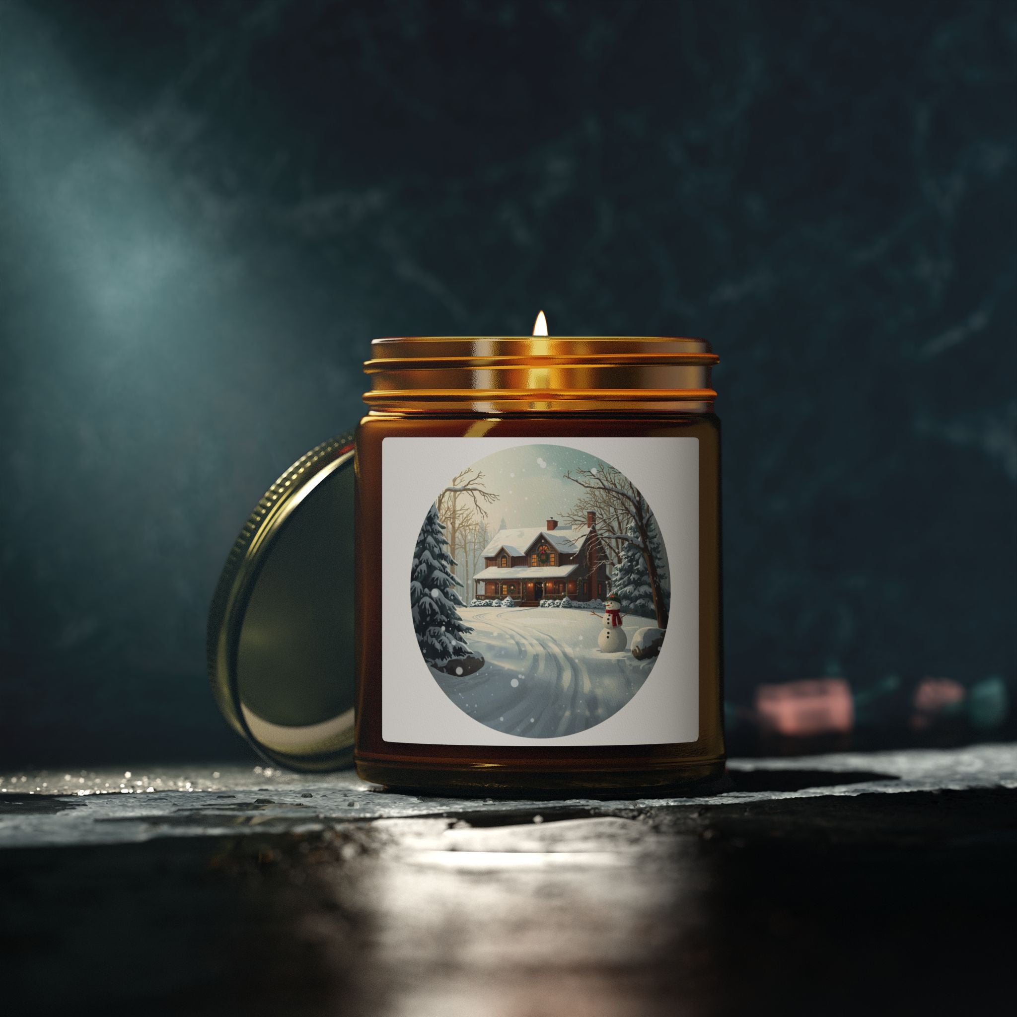 Winter Snow House Candle — Holiday Jar (4oz / 9oz)