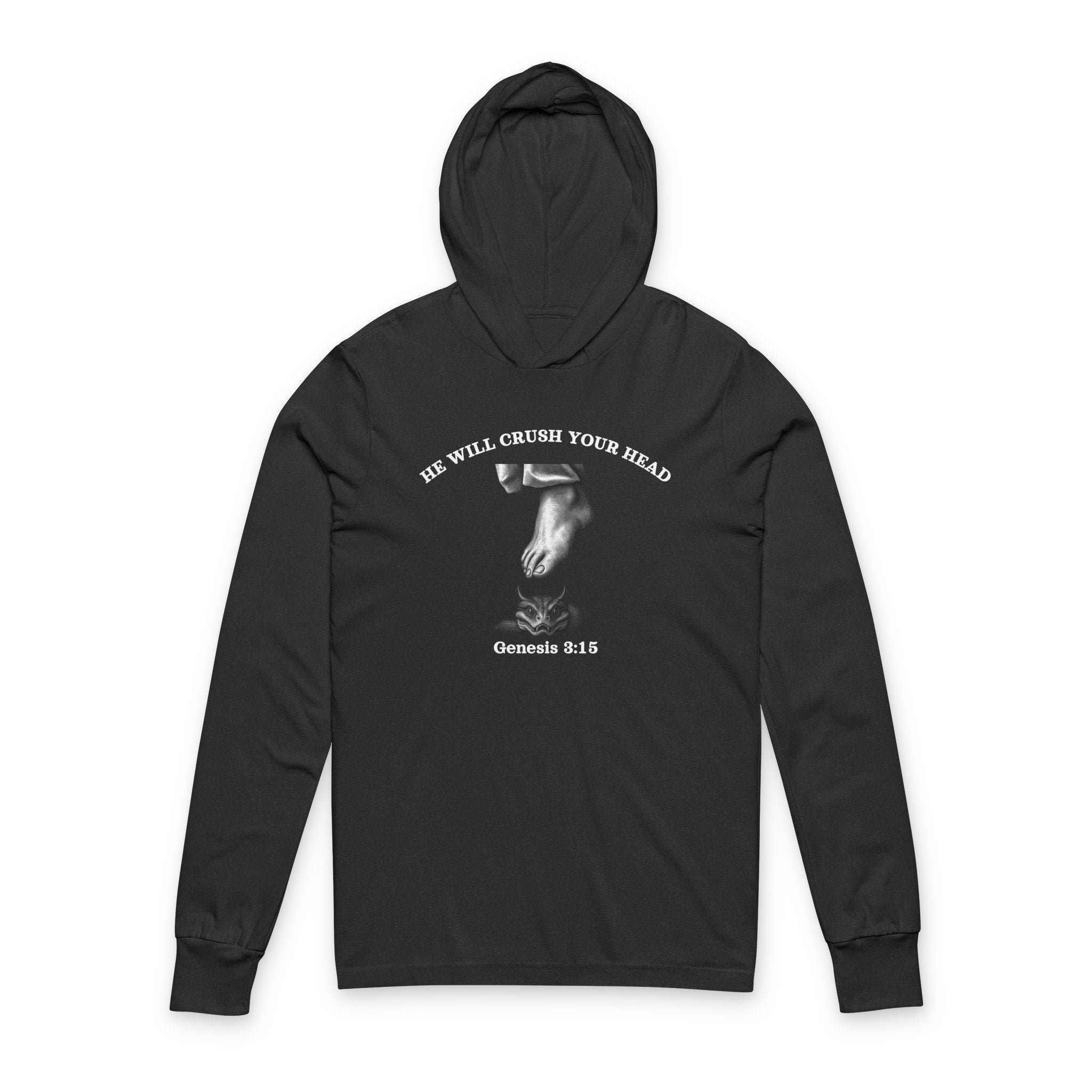 Genesis 3:15 "He Will Crush Your Head" Premium Hoodie