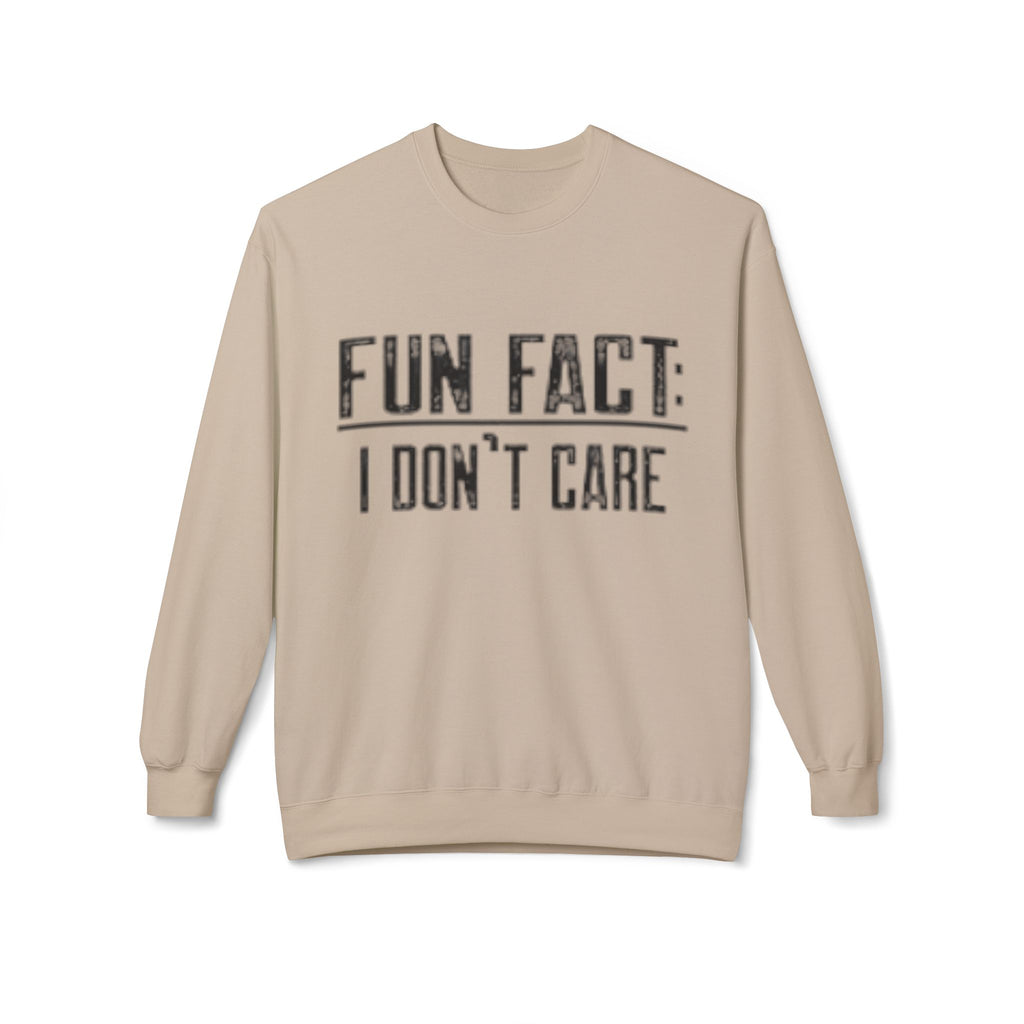Fun Fact: I Don’t Care Sweatshirt – Sarcastic Graphic Pullover