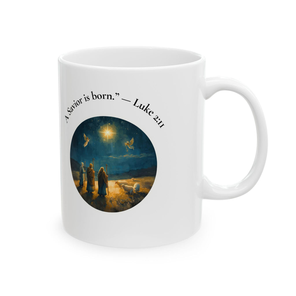 A Savior Is Born — Luke 2:11 Christmas Mug 11oz & 15oz