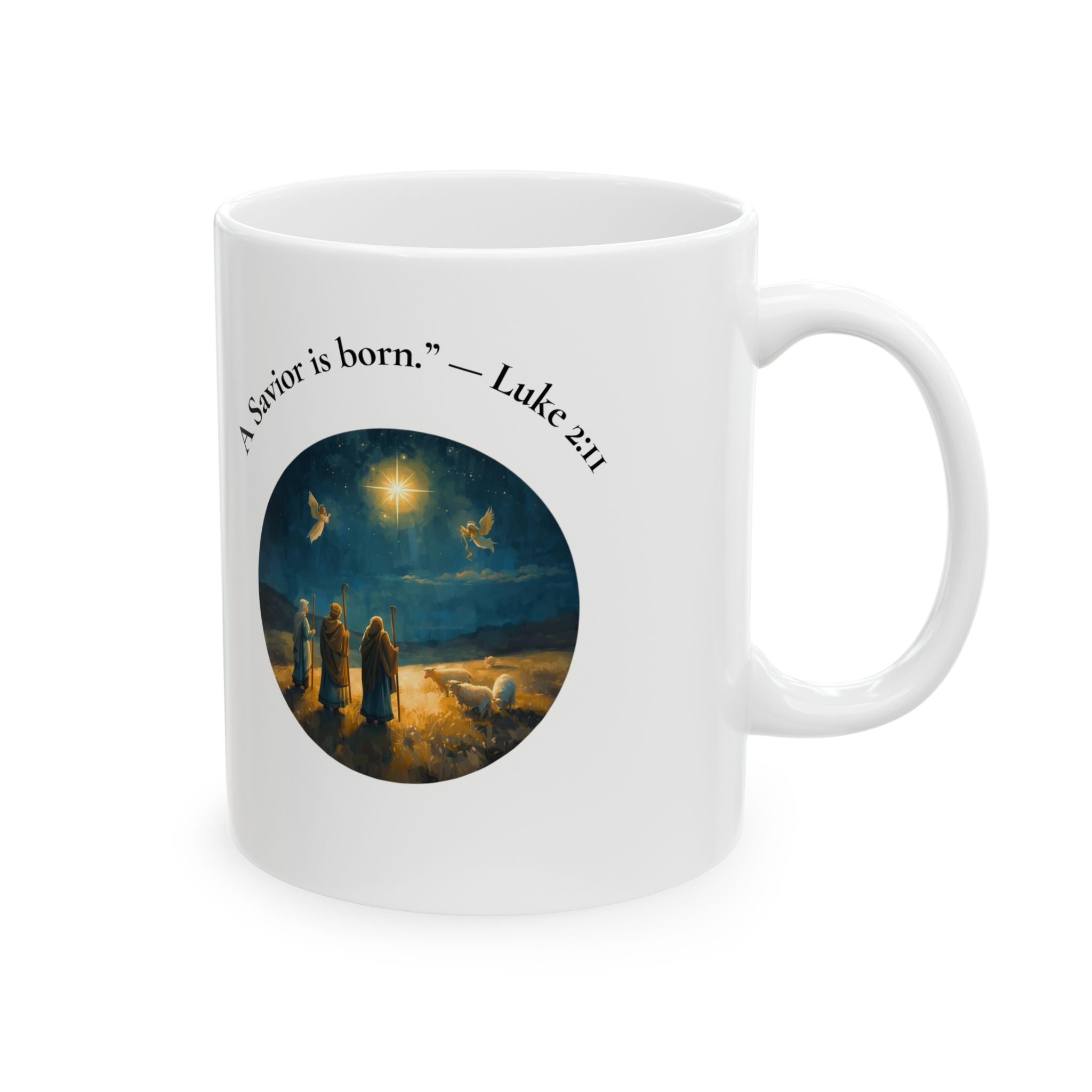 A Savior Is Born — Luke 2:11 Christmas Mug 11oz & 15oz