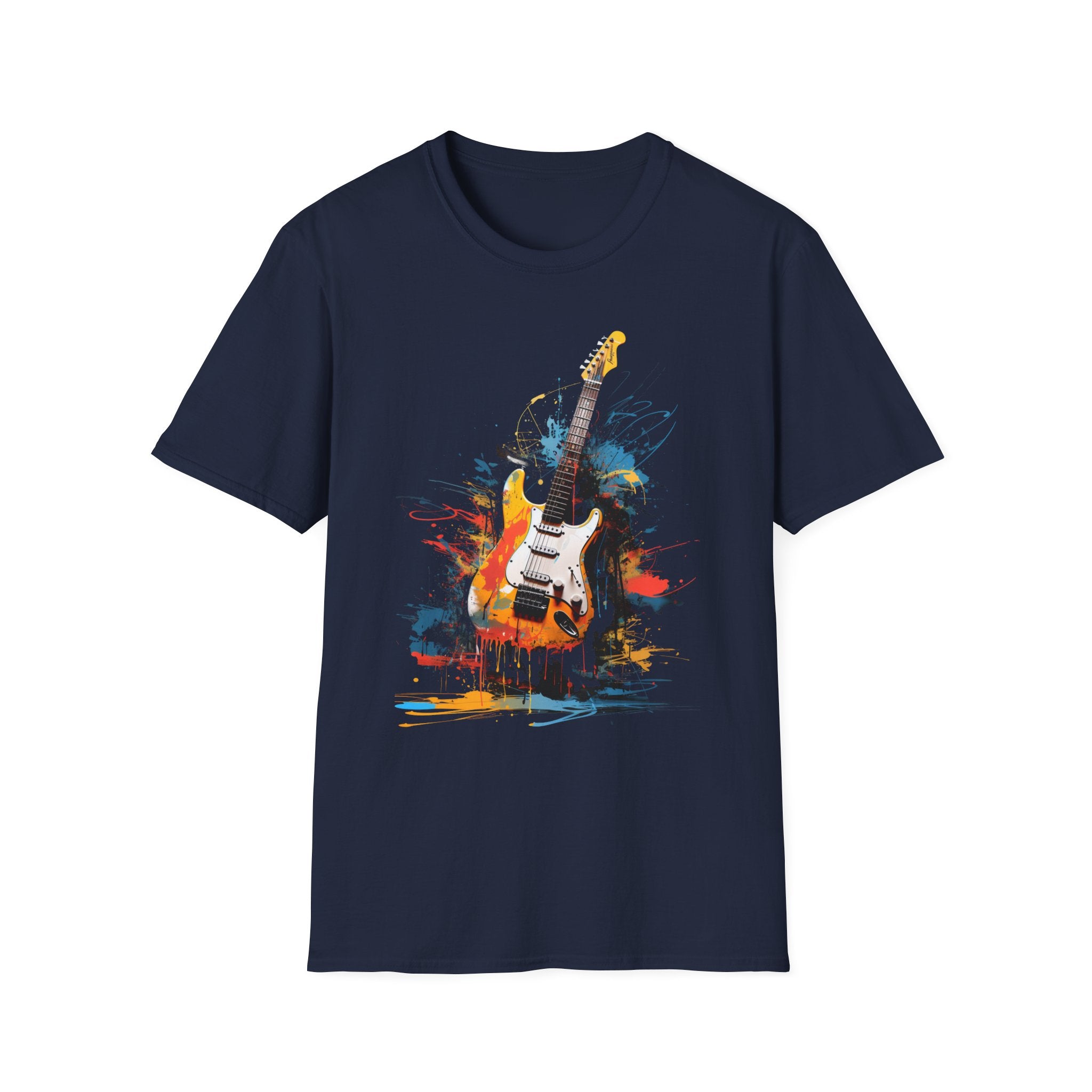 Electric Guitar Paint Splash T-Shirt