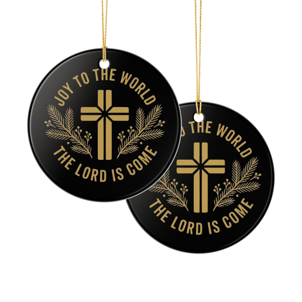 Joy to the World Ceramic Christmas Ornament