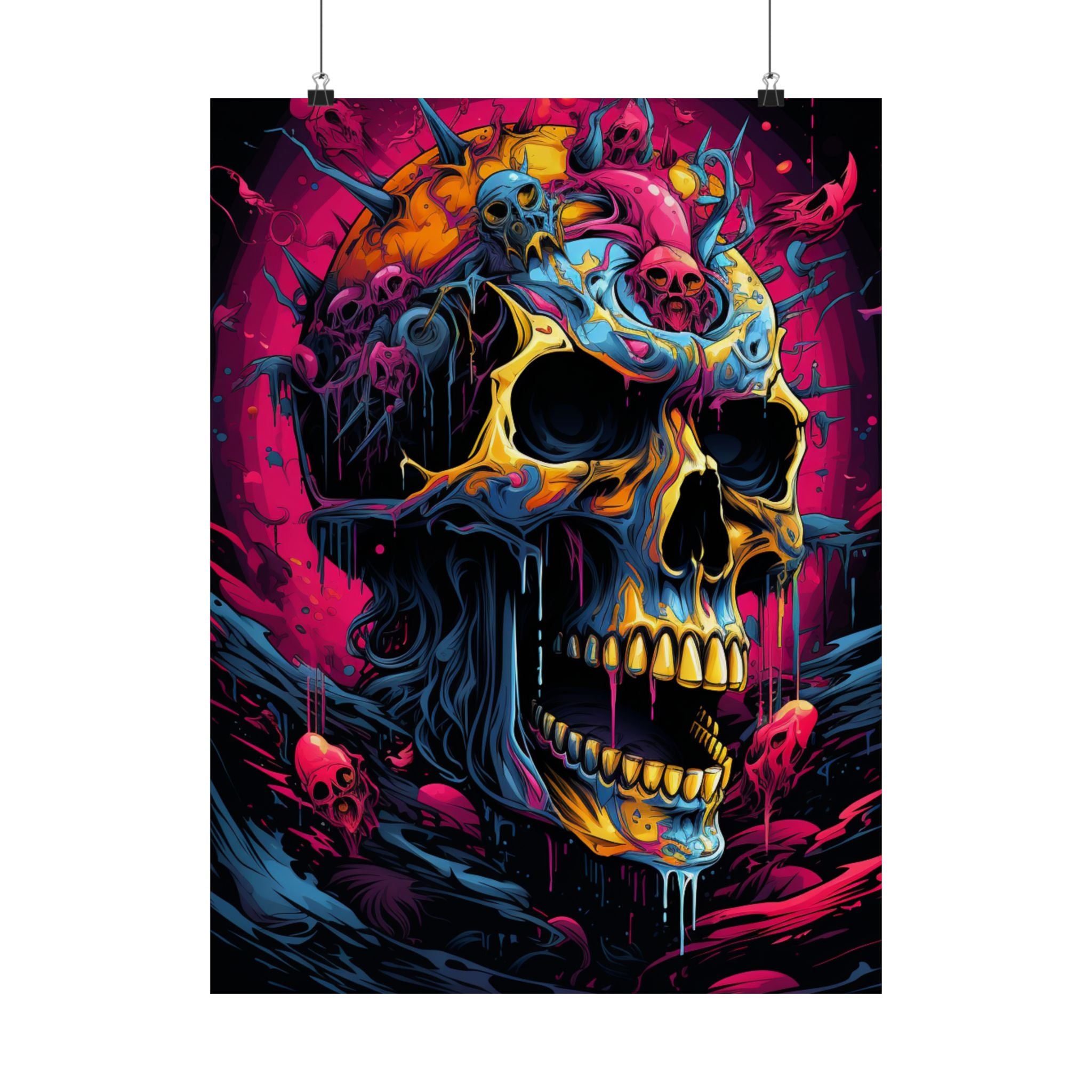 Eruption of Silence — Skull Art Poster