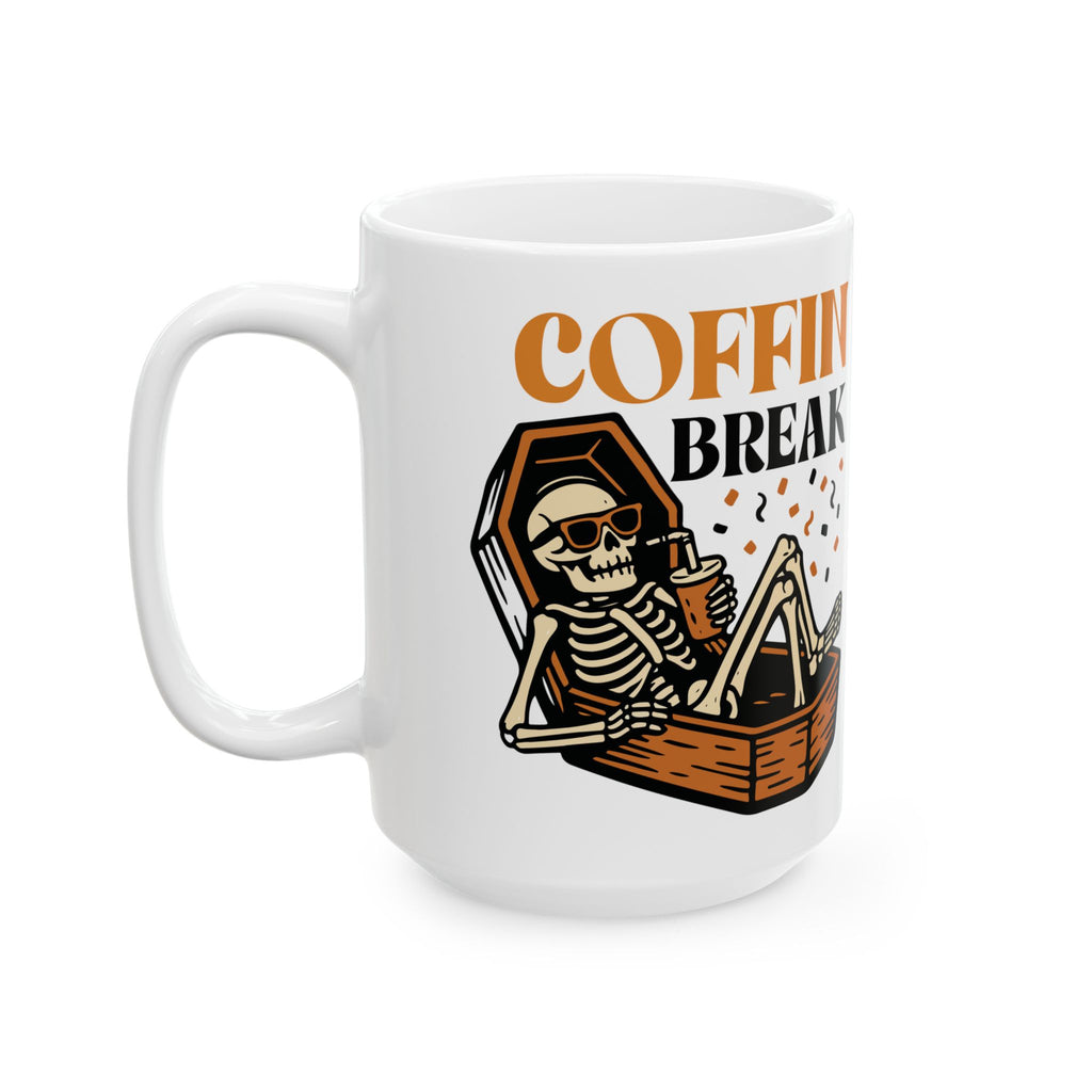 Spooky Skeleton Coffee Mug - Coffin Break Design