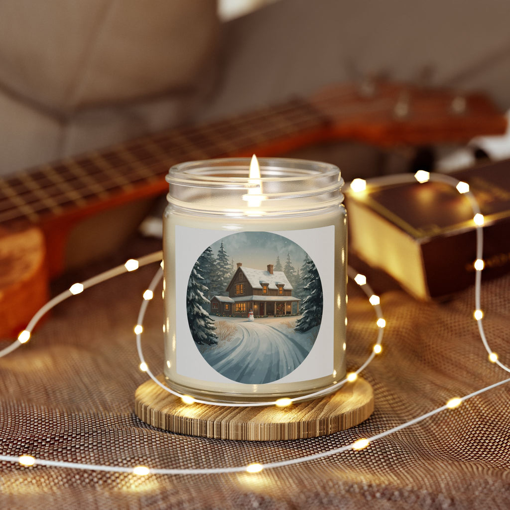 Winter Cottage Candle — Holiday Jar (4oz & 9oz)
