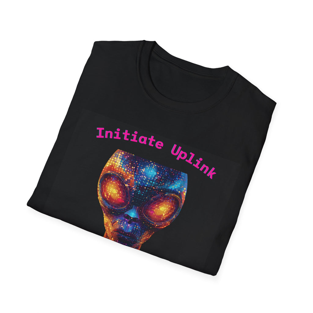 Alien Graphic T-Shirt — "Initiate Uplink / Get Me Off This Rock"