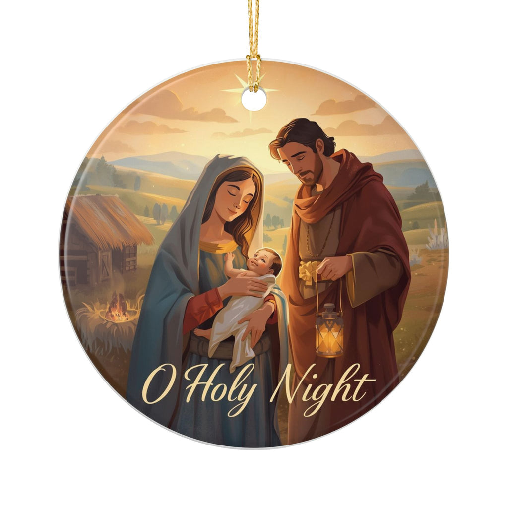 Nativity Ceramic Ornament — O Holy Night Keepsake