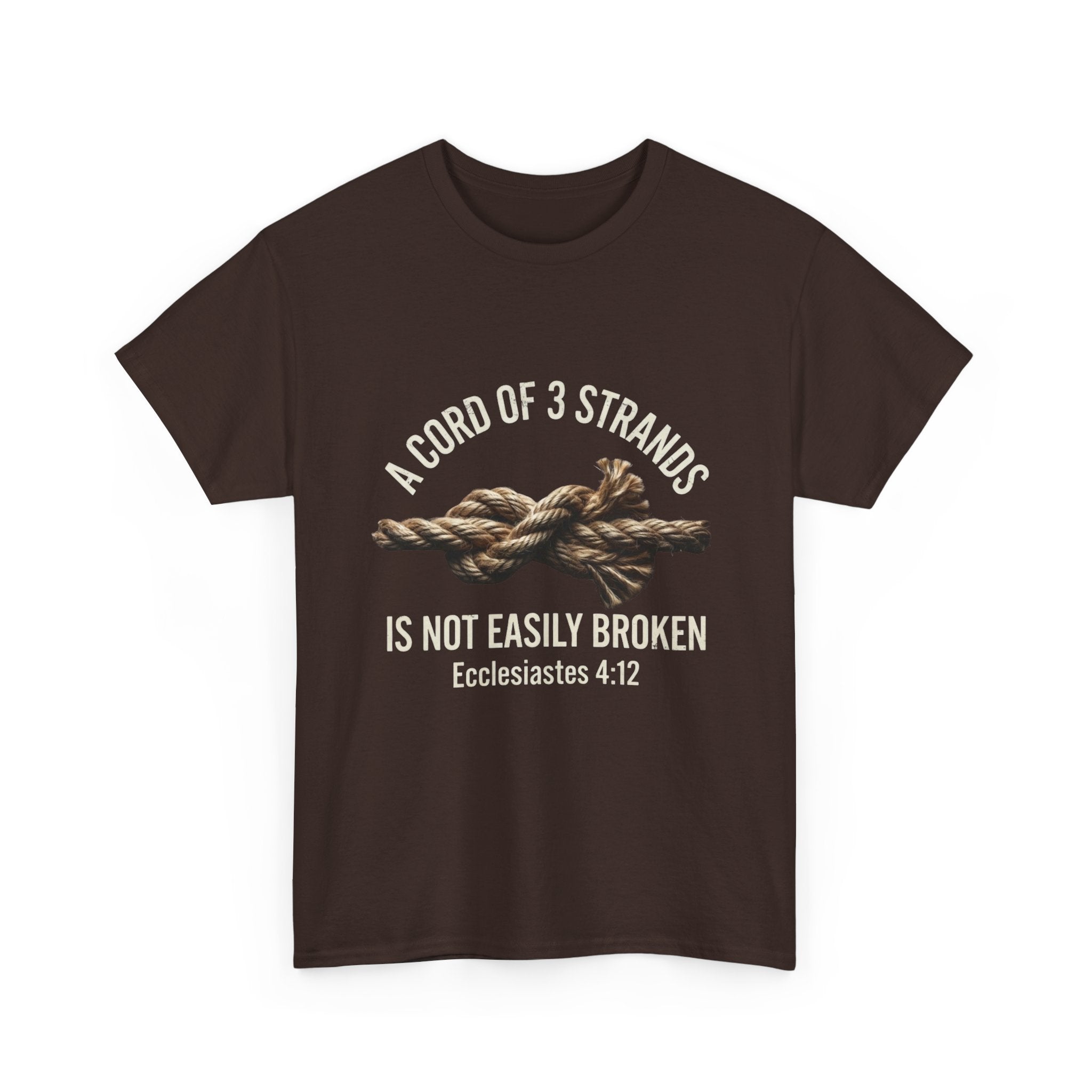 A Cord of 3 Strands T-Shirt — Ecclesiastes 4:12 — Christian Faith Tee