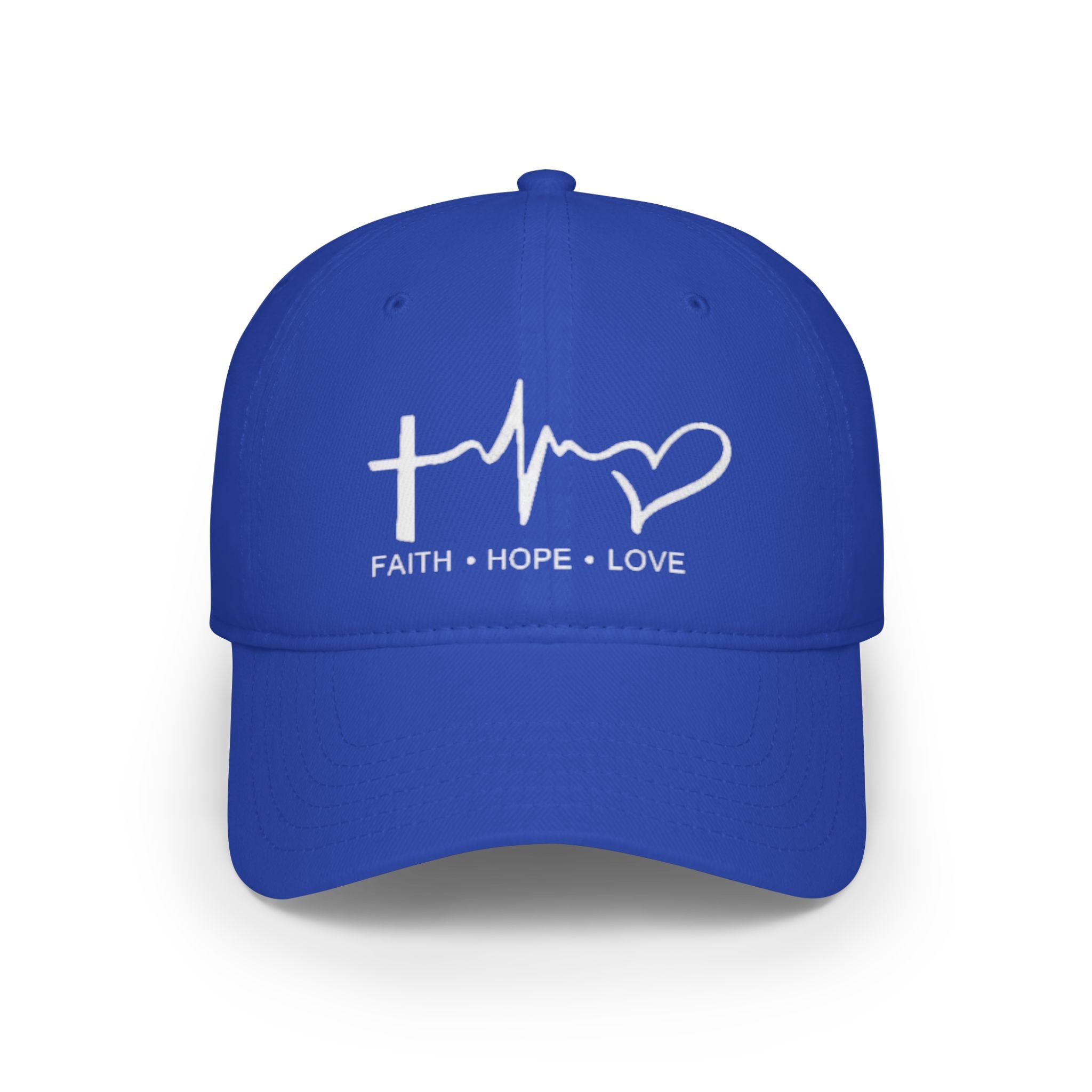 Faith Hope Love Low Profile Baseball Cap, Inspirational Hat, Gift for Him/Her, Everyday Wear, Cap for Spiritual Beliefs
